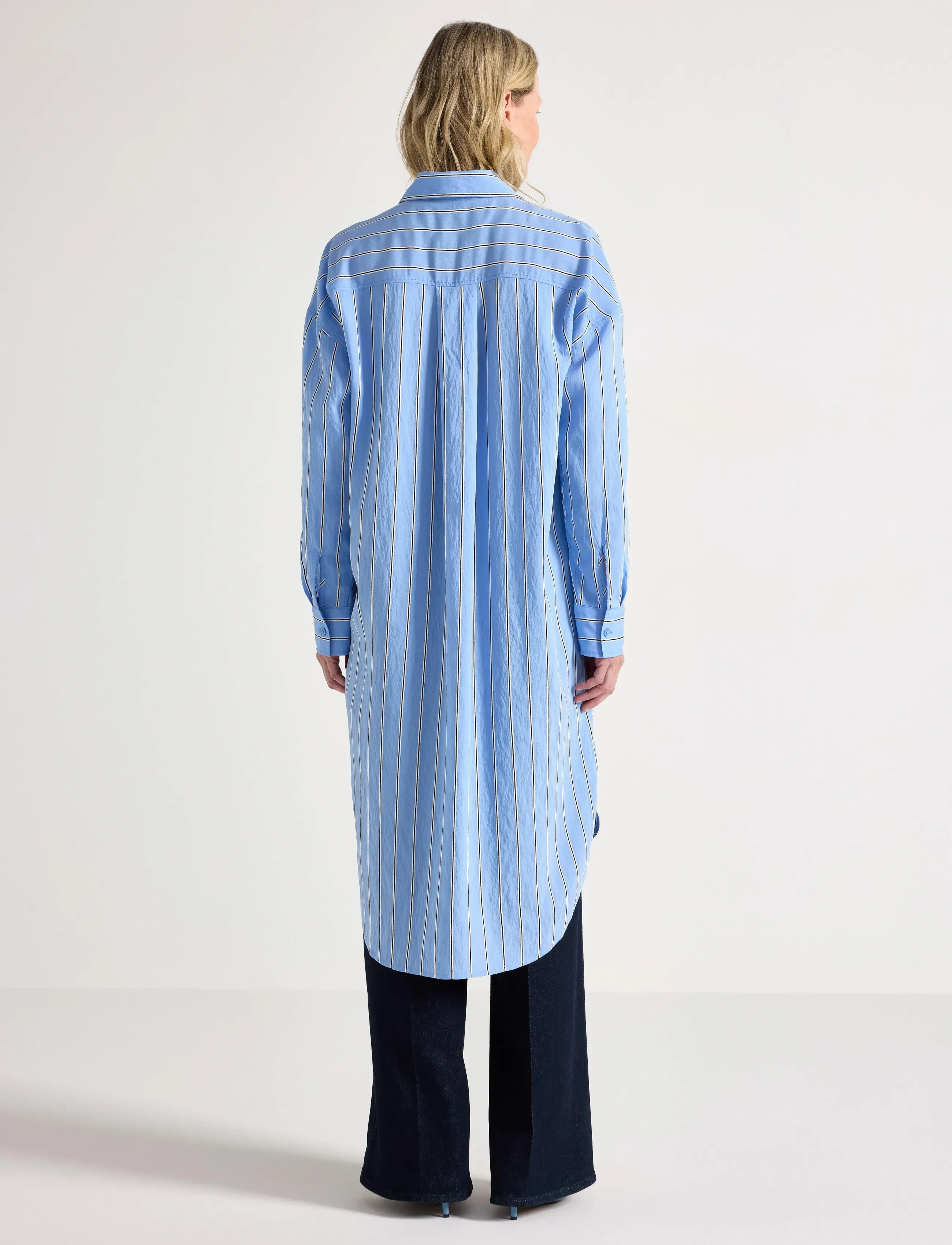 Lindex - Shirt dress with midi length - skjortklänningar - light dusty blue - 3