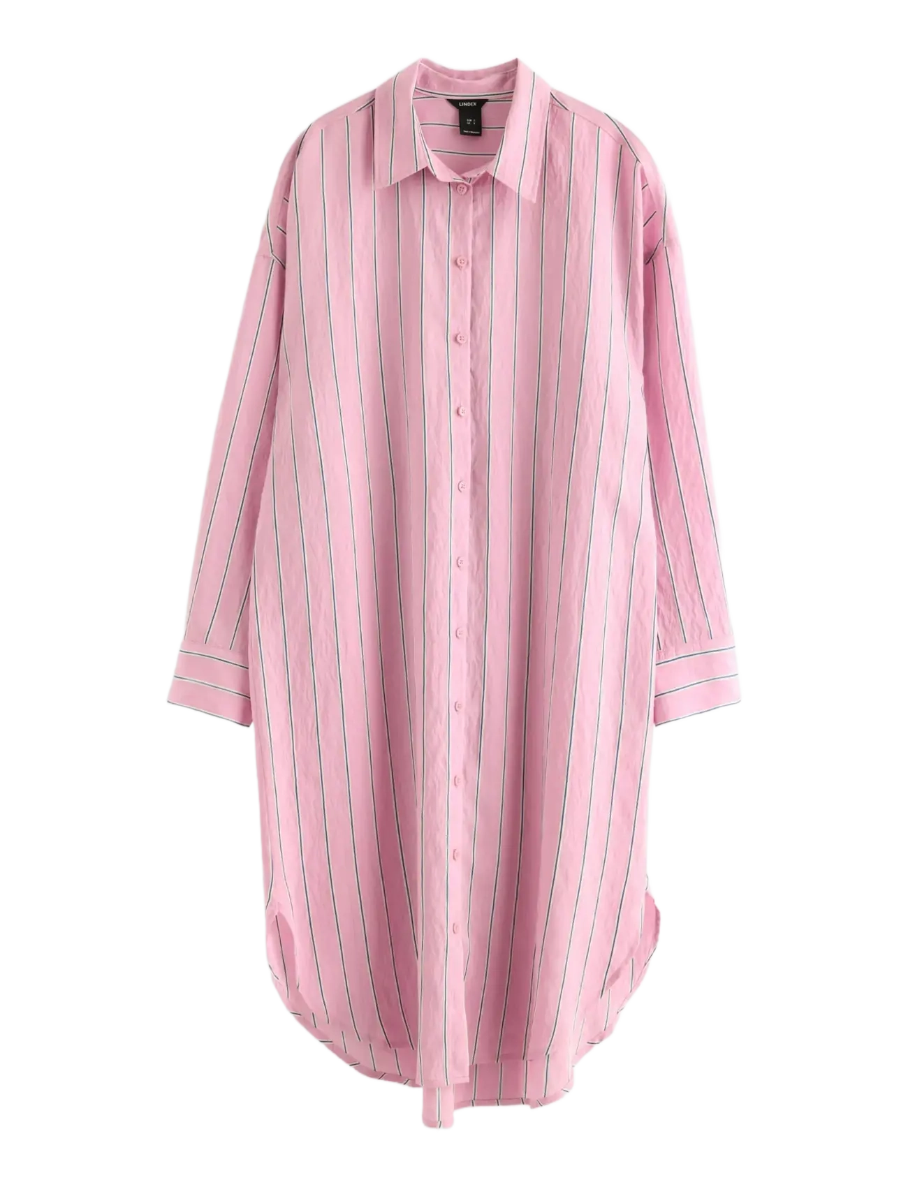 LINDEX Shirt Kleid With Midi Length Pink - L - Damen