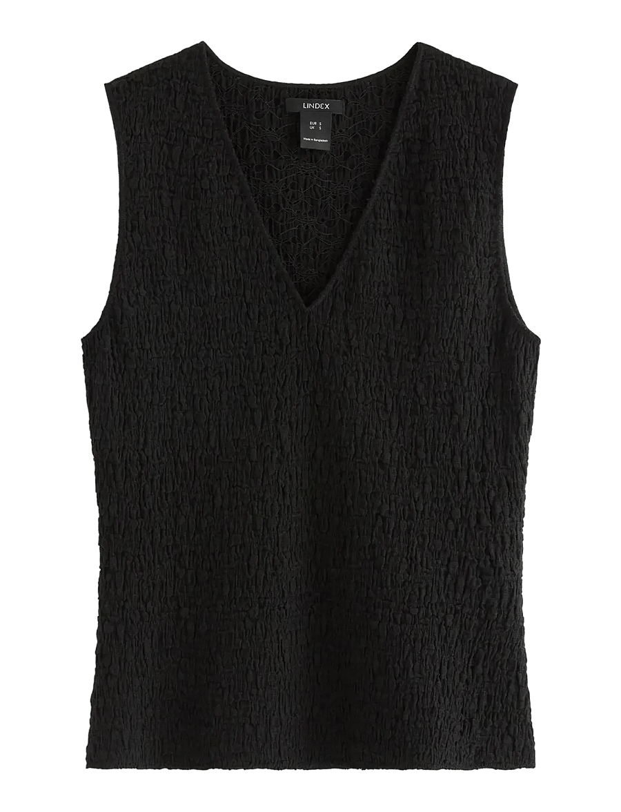 Lindex - Sleeveless top - Ärmellose tops - black - 1