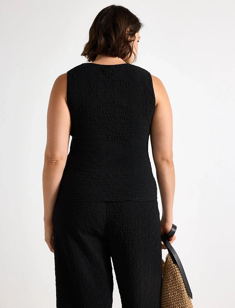 Lindex - Sleeveless top - Ärmellose tops - black - 3