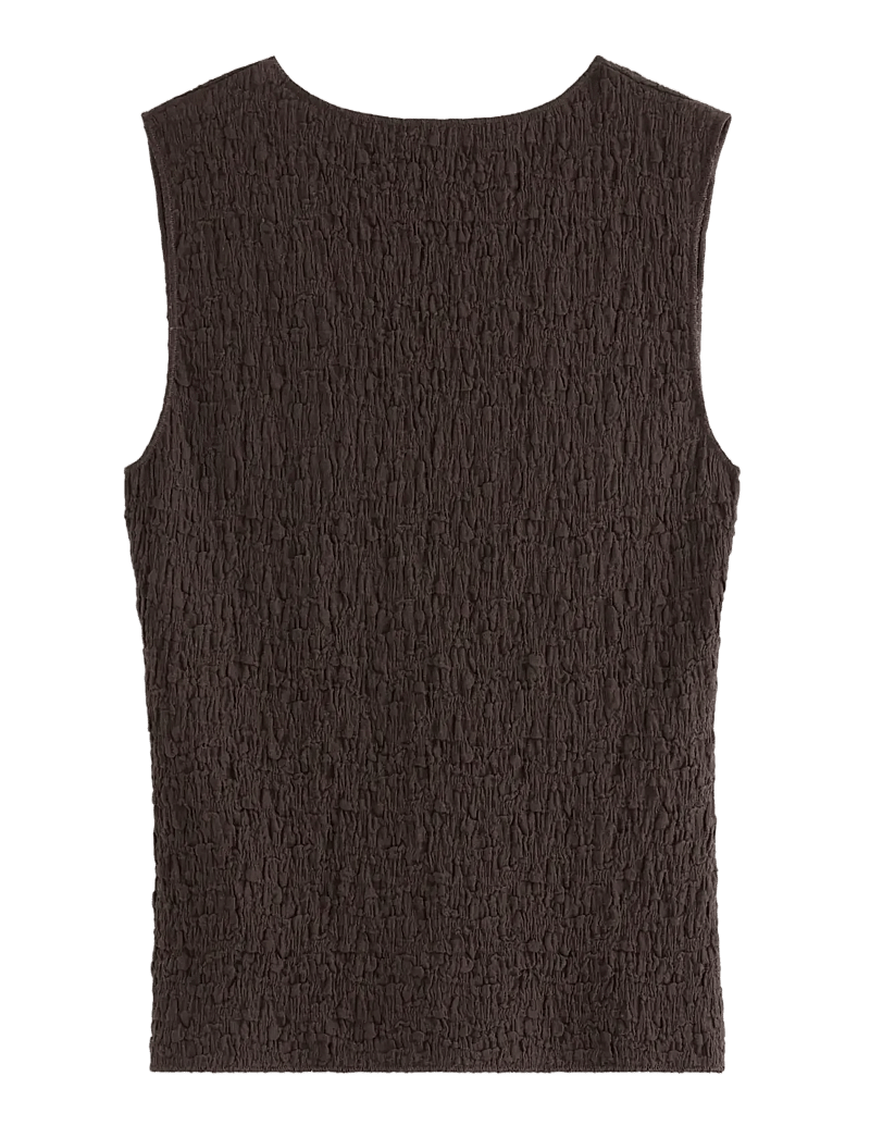 Lindex - Sleeveless top - Ärmellose tops - dark brown - 2