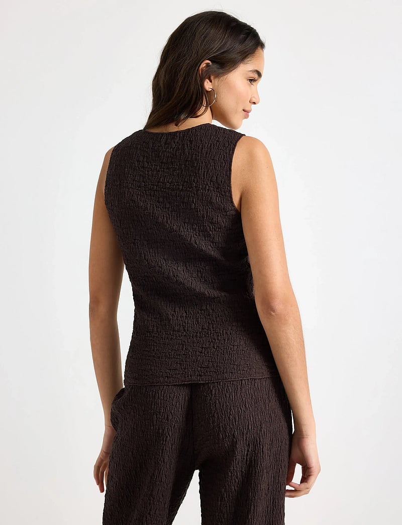 Lindex - Sleeveless top - Ärmellose tops - dark brown - 3