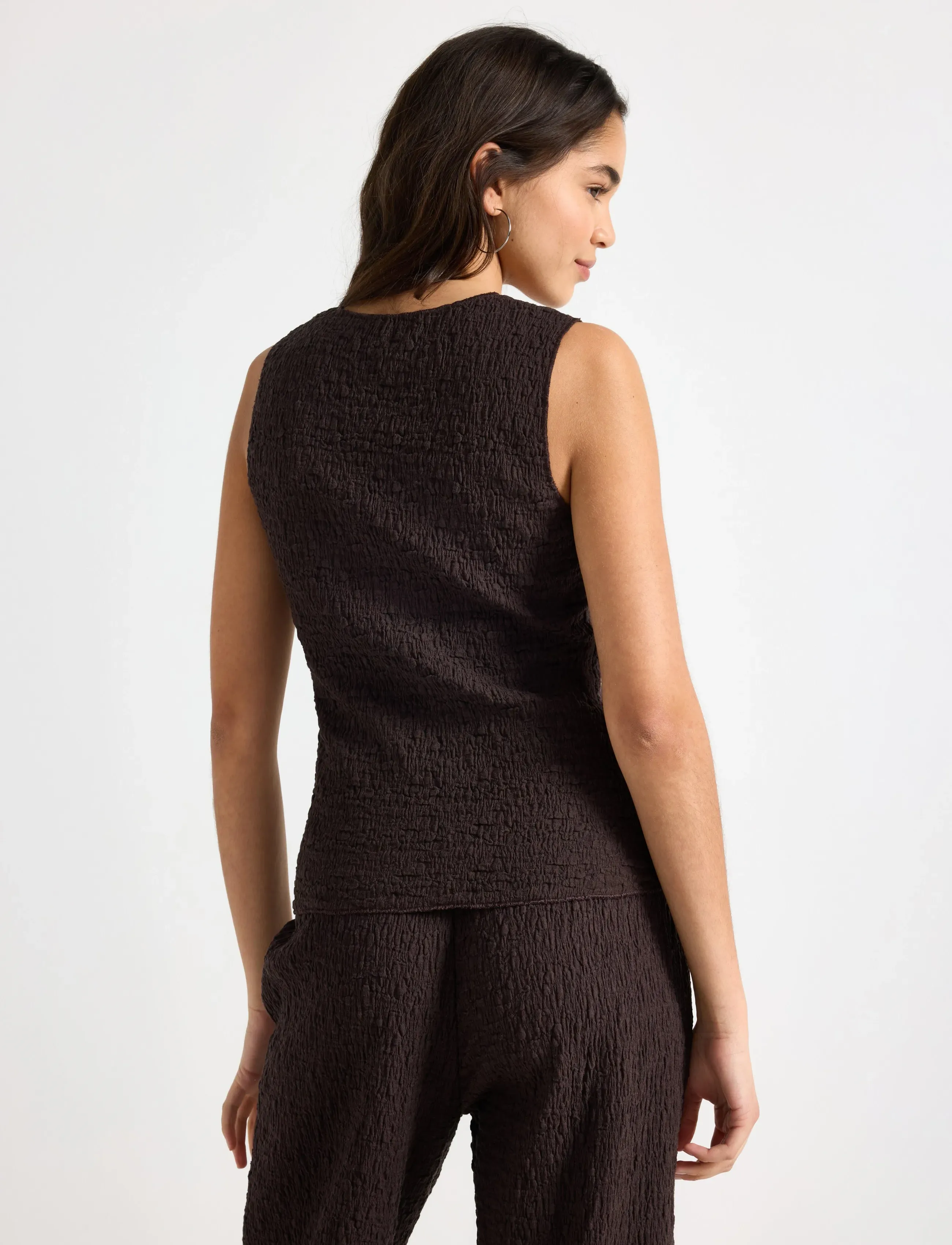 Lindex - Sleeveless top - Ärmellose tops - dark brown - 3