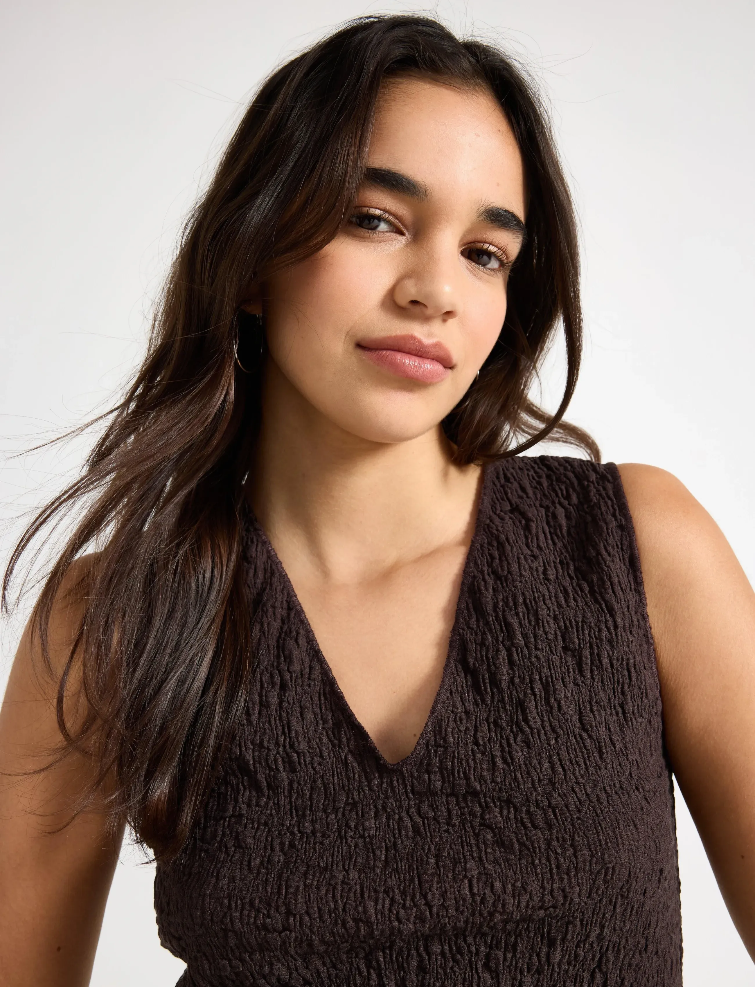 Lindex - Sleeveless top - Ärmellose tops - dark brown - 4