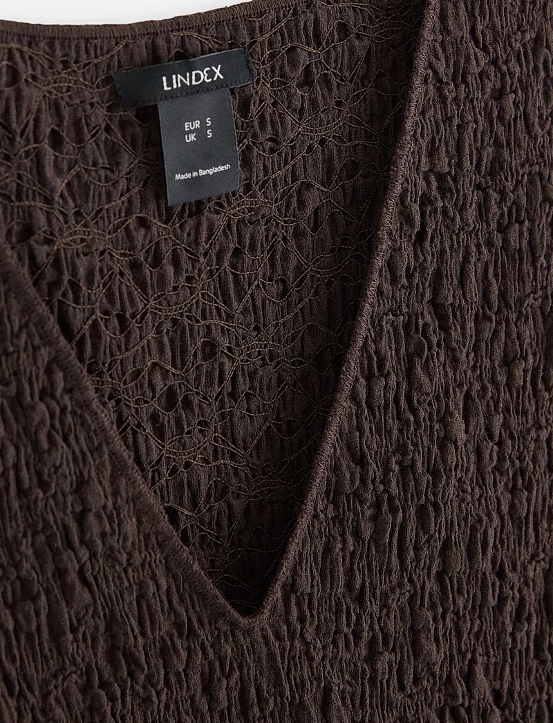 Lindex - Sleeveless top - Ärmellose tops - dark brown - 5