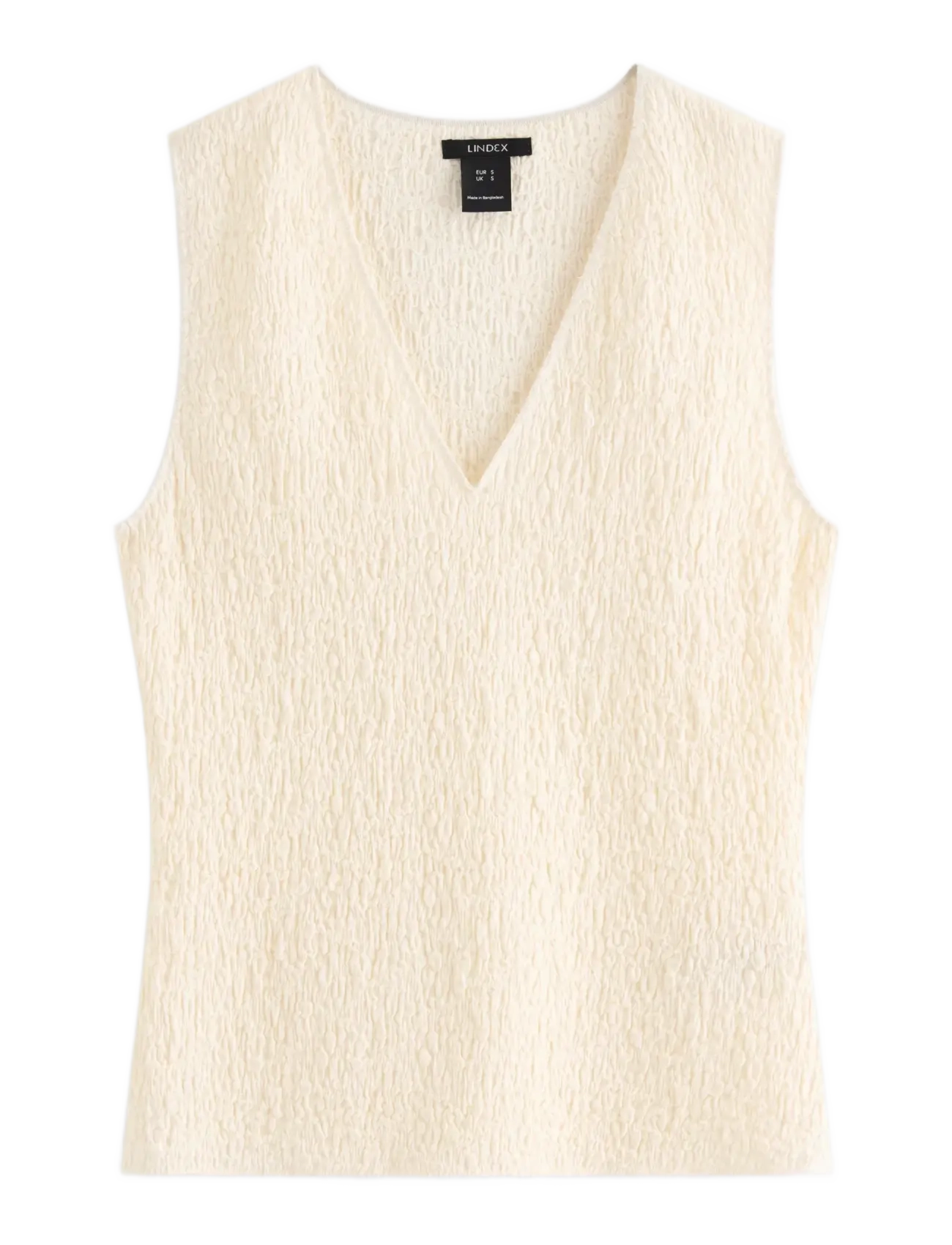 LINDEX Ärmellos Oberteil Cream - XS - Damen