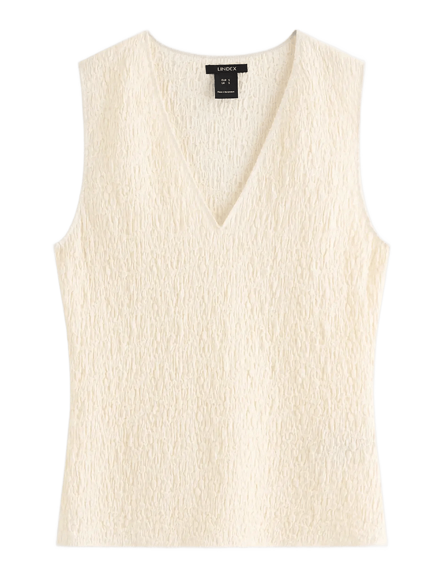 Lindex - Sleeveless top - Ärmellose tops - light white - 1