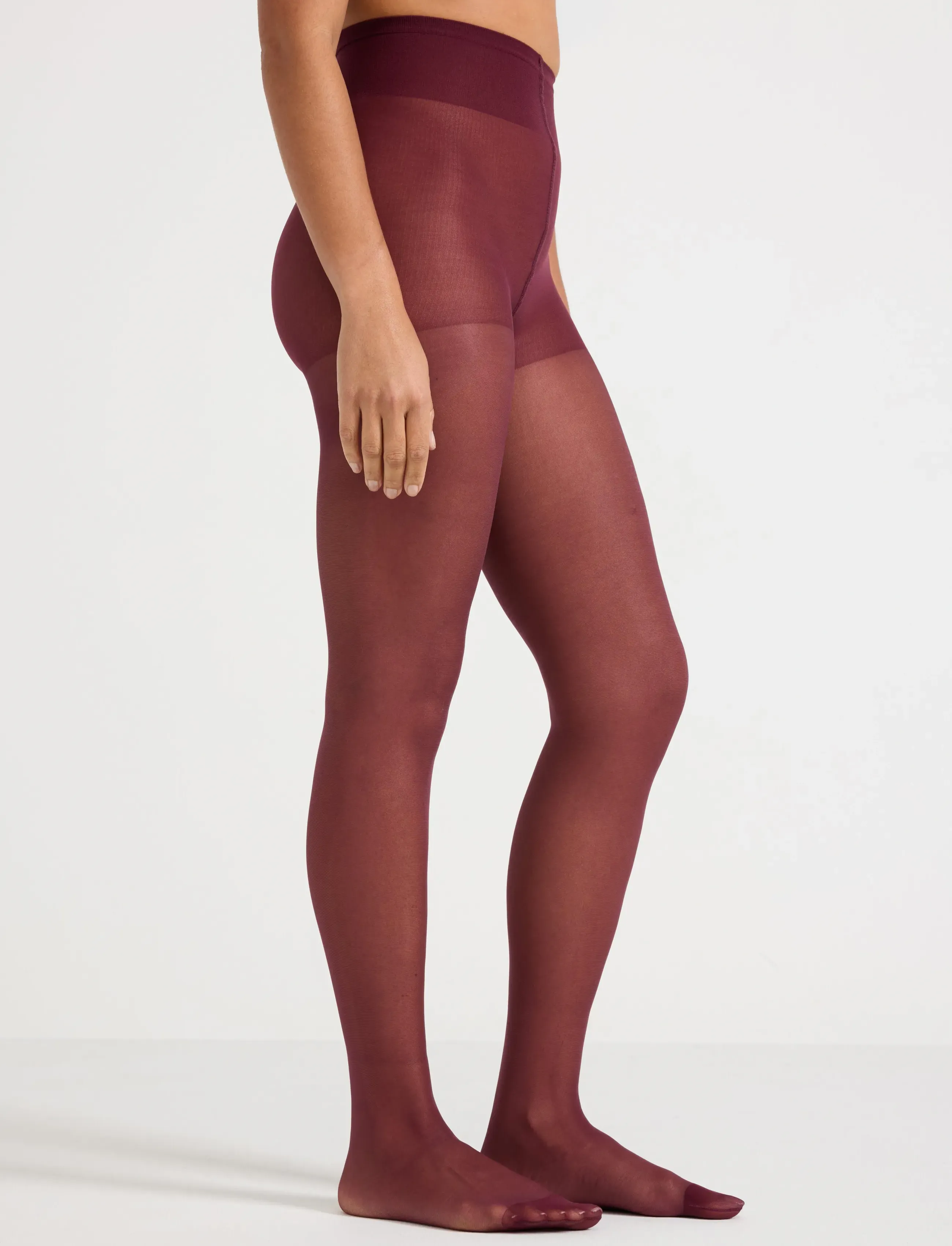 Lindex - Tights 20 den sheer coloured l - dark lilac - 3