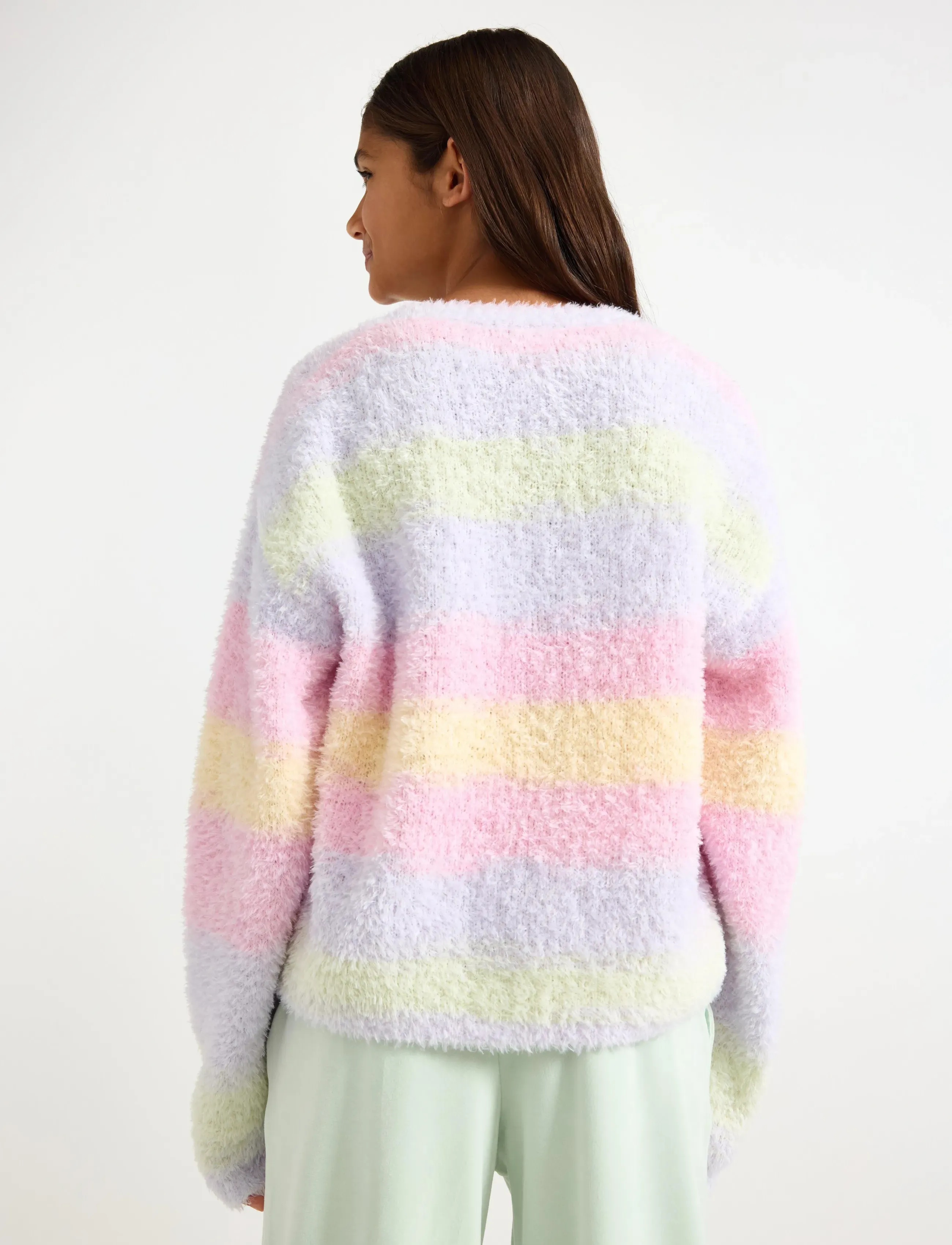 Lindex - Sweater knitted rainbow - jumpers - light pink - 3