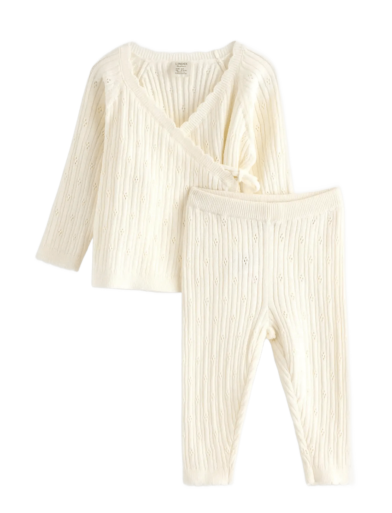Set cardigan leggings knitted - LIGHT DUSTY