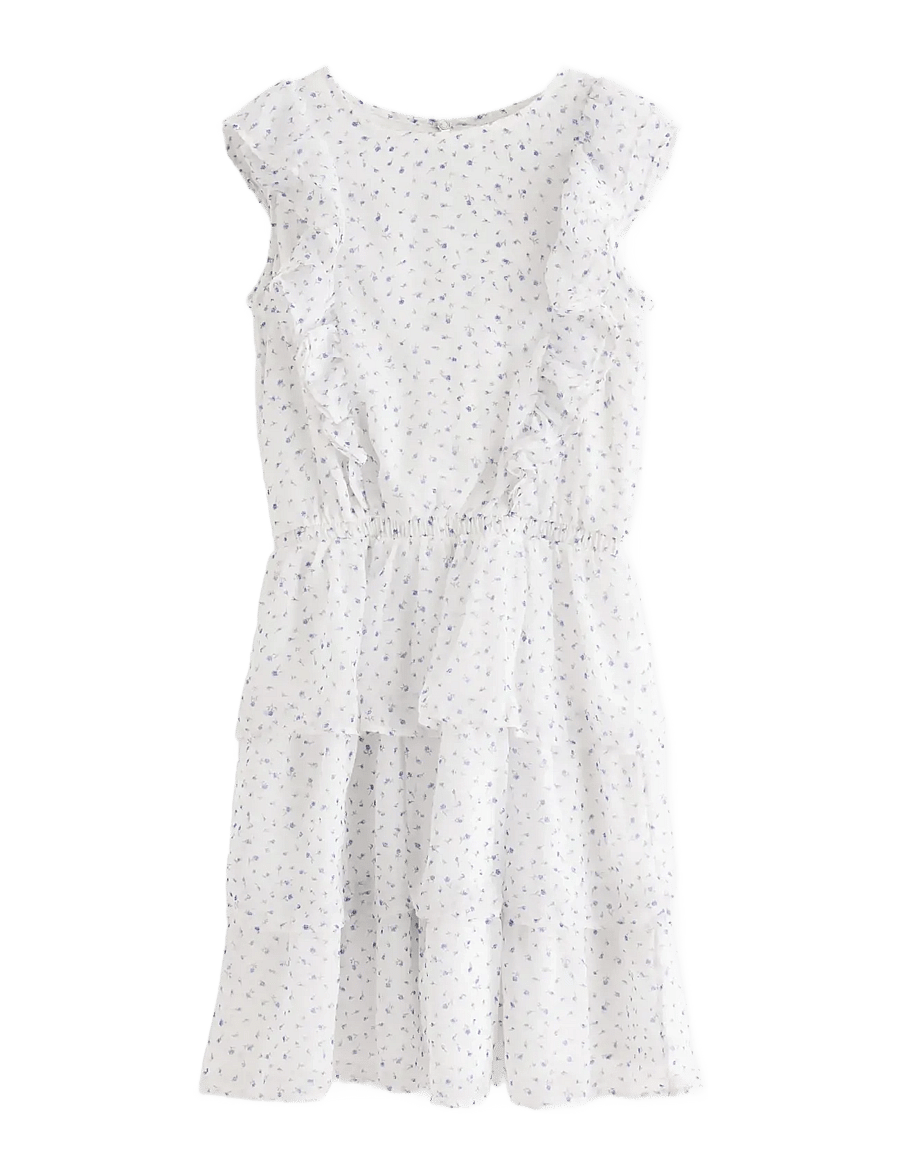 Lindex - Flounce dress - kurzärmelige freizeitkleider - off white - 1