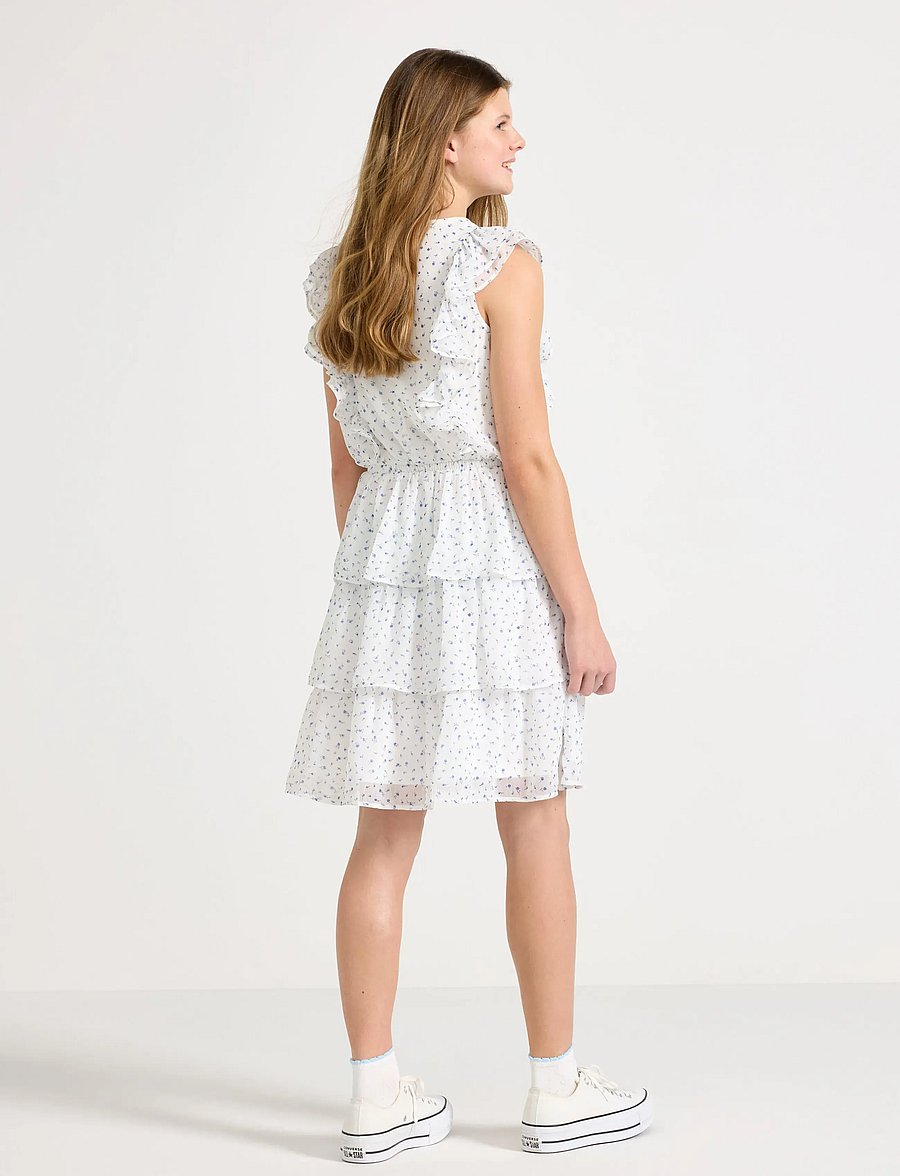 Lindex - Flounce dress - kurzärmelige freizeitkleider - off white - 3