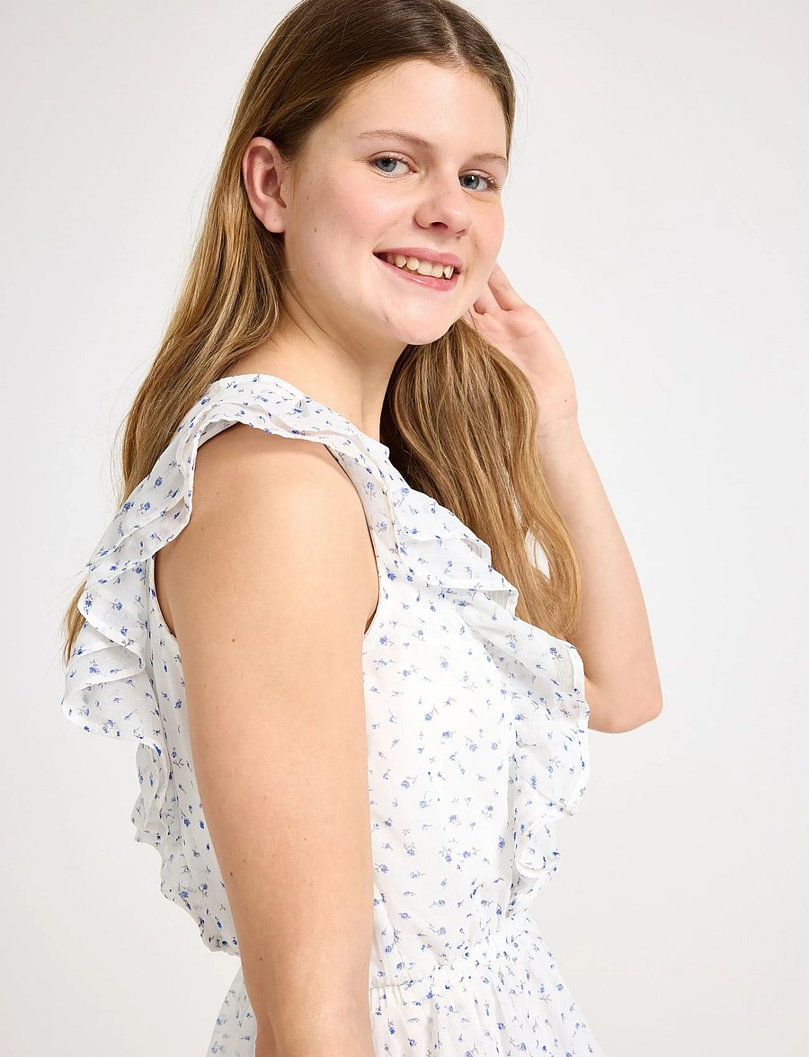 Lindex - Flounce dress - kurzärmelige freizeitkleider - off white - 4