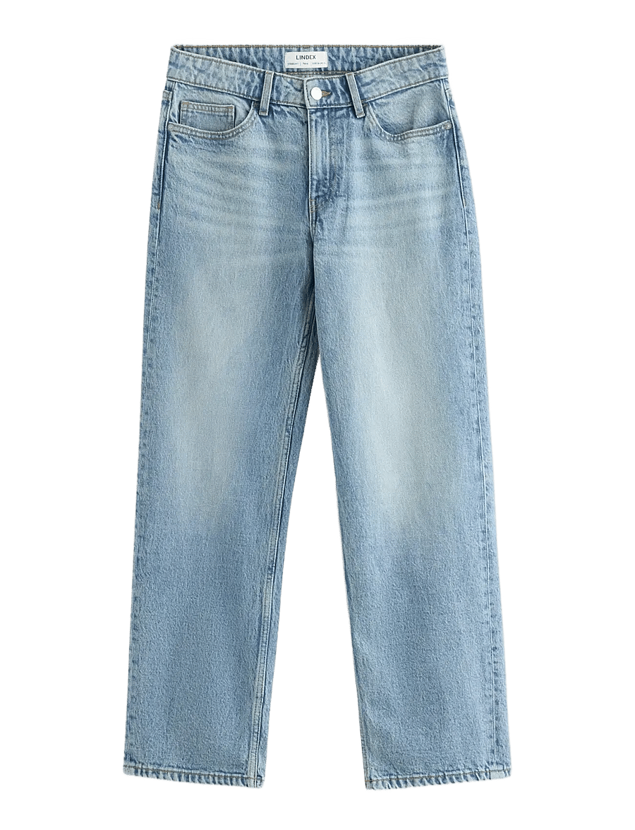 Lindex - STRAIGHT Nea cropped jeans with light stretch - džinsa bikses ar taisnām starām - light denim - 1