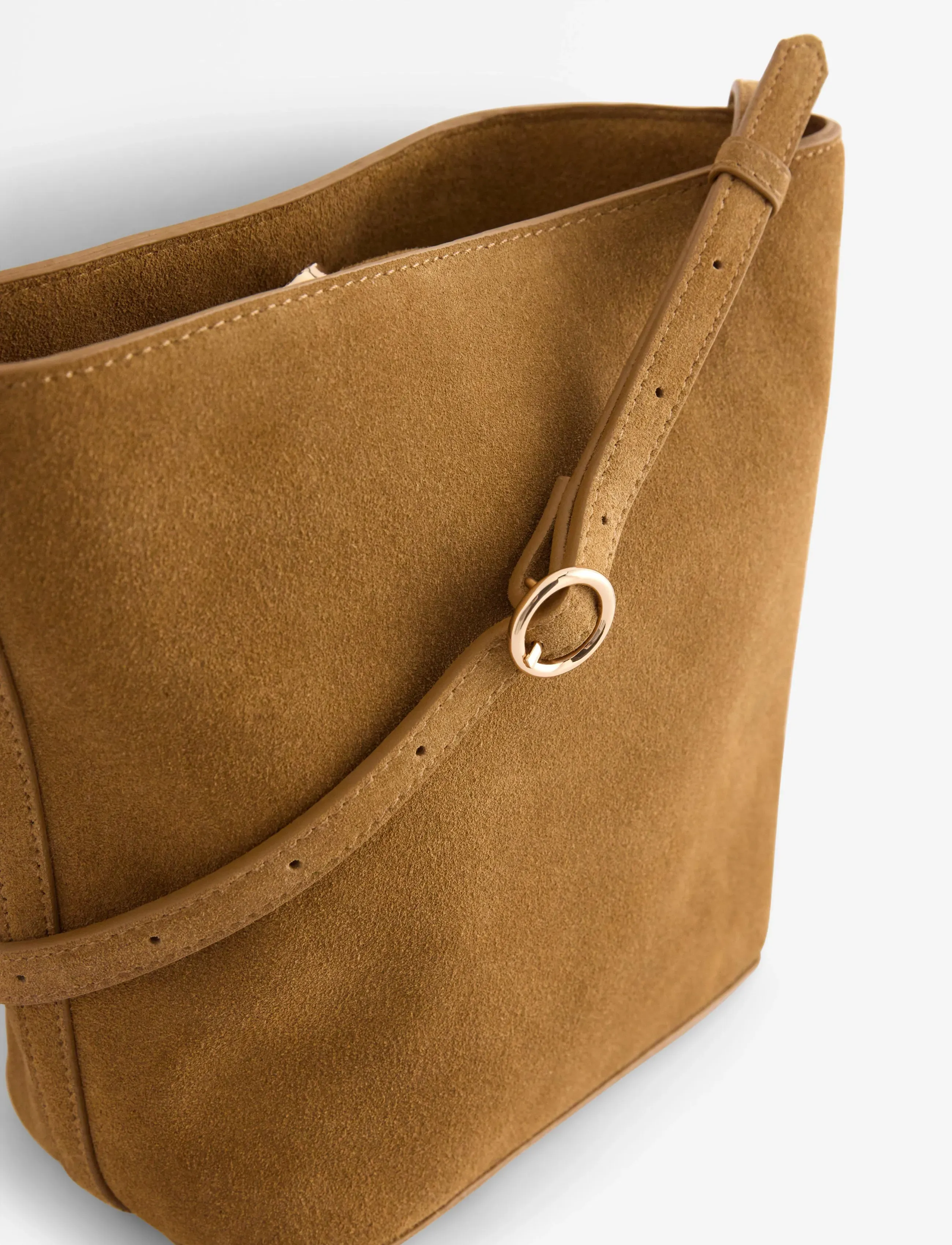 Lindex - Bag shopper suede Em - modetrender - cognac - 2
