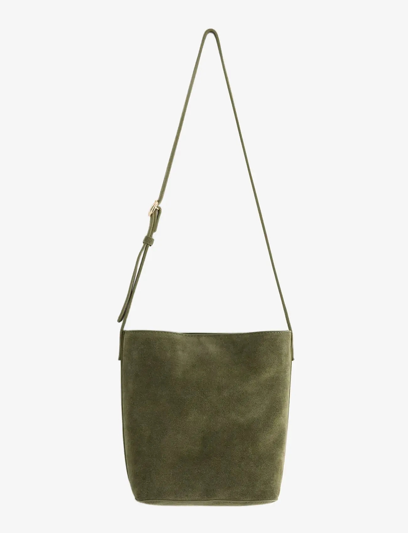 Lindex - Bag shopper suede Em - modetrender - dusty green - 1