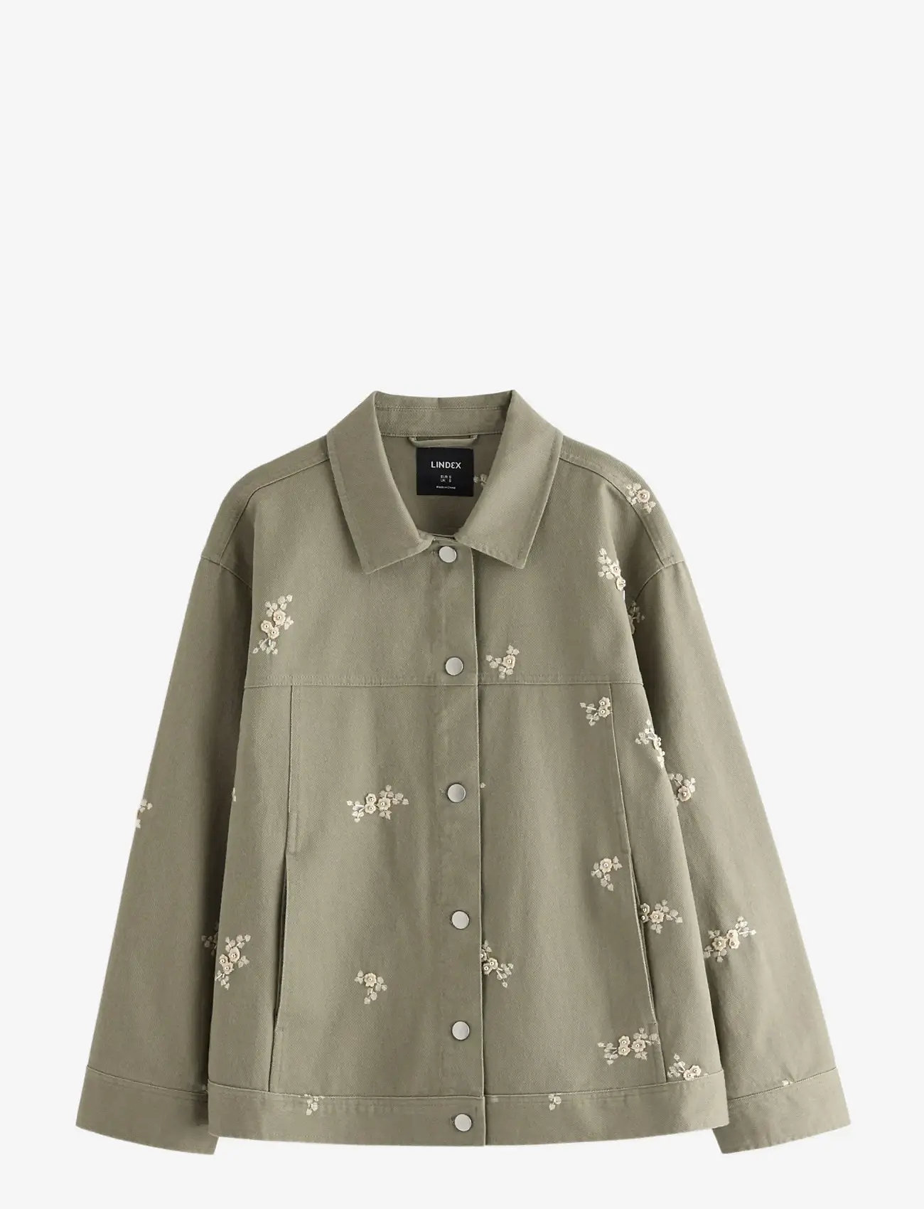 Lindex - Jacket with embroidery - utility-jakker - light khaki - 1