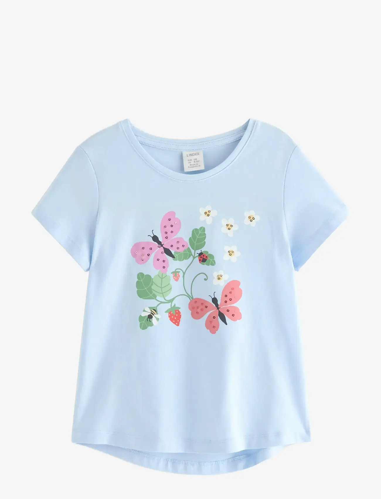 Lindex - Short-sleeved top - short-sleeved t-shirts - light blue - 0