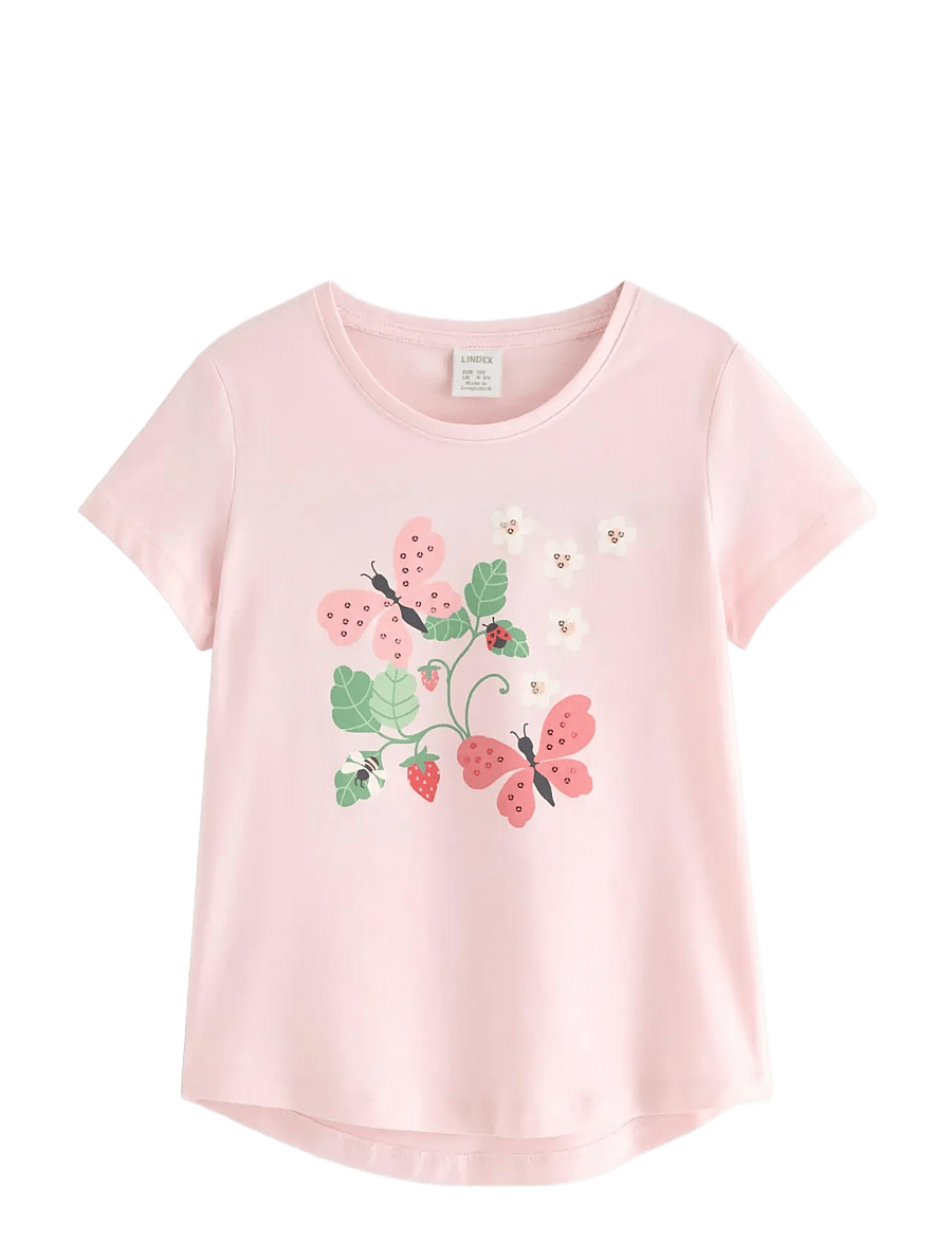 Lindex - Short-sleeved top - lühikeste varrukatega t-särgid - light pink - 0