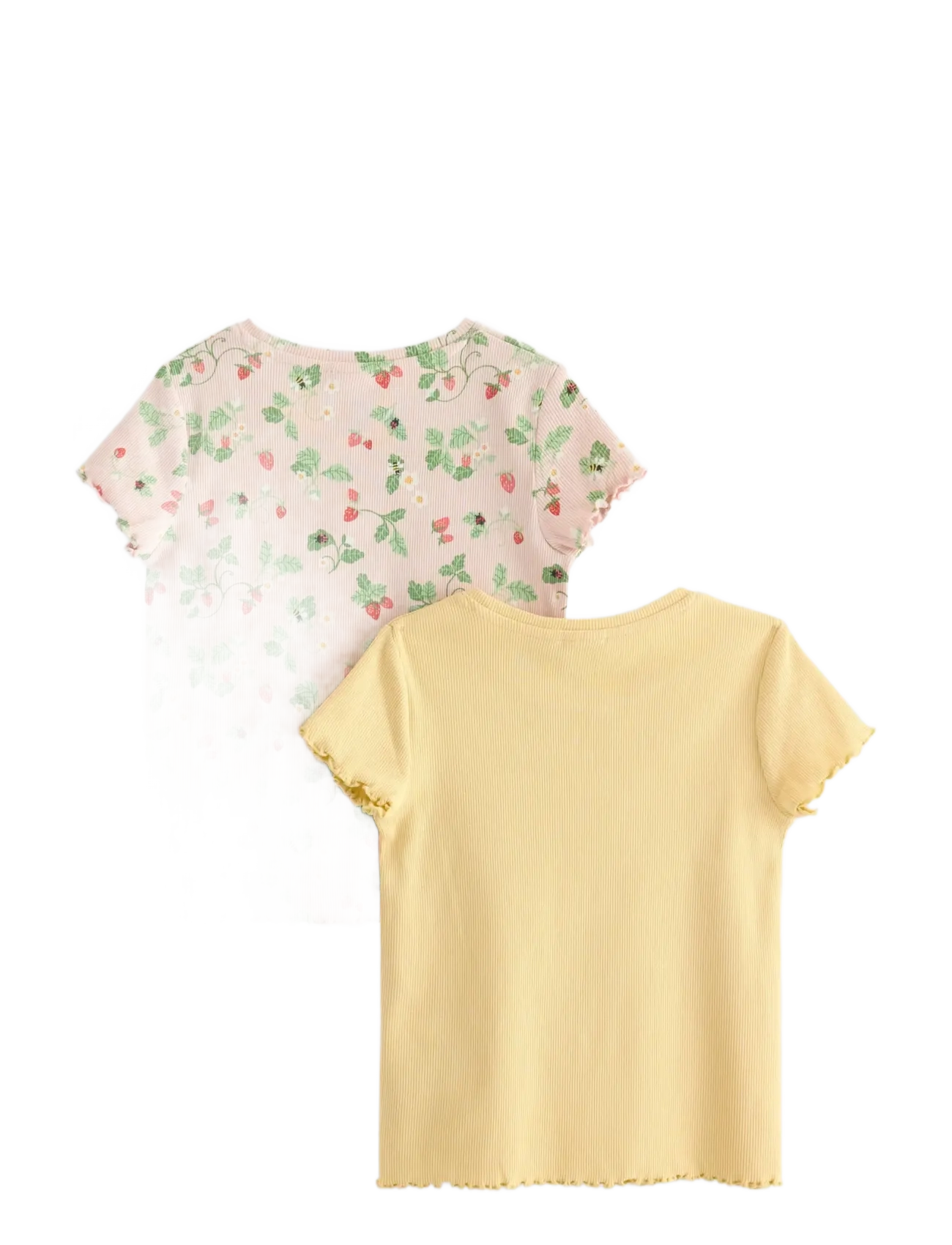 Lindex - 2-pack ribbed top - kurzärmelige - light pink - 2