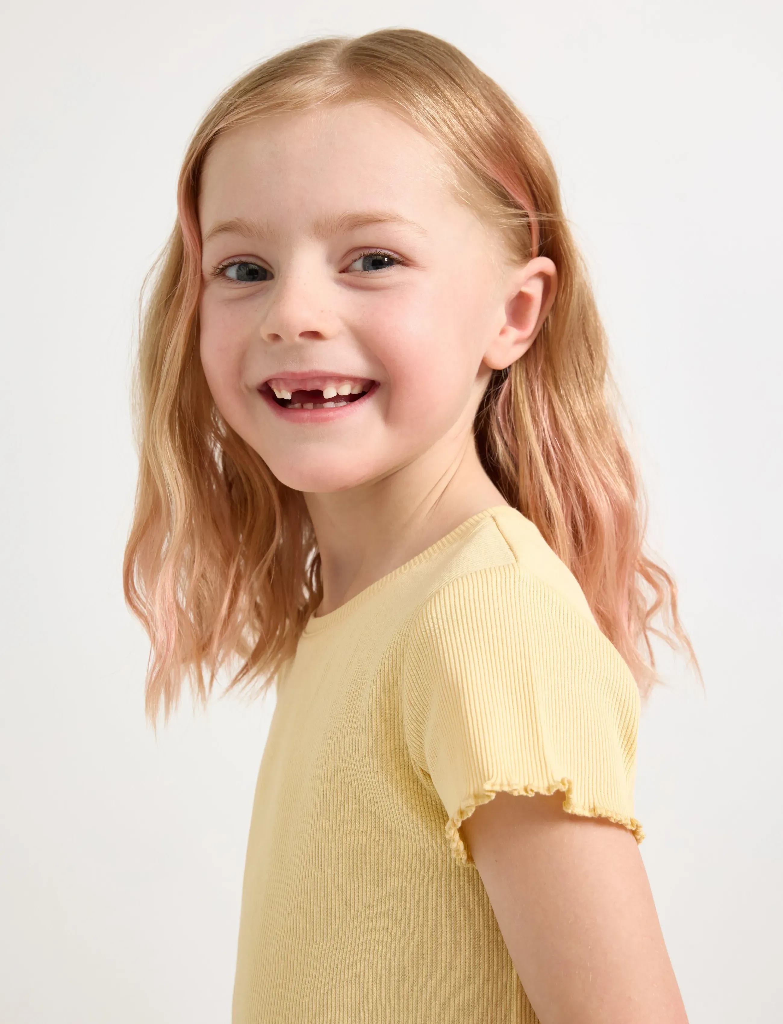 Lindex - 2-pack ribbed top - kurzärmelige - light pink - 4