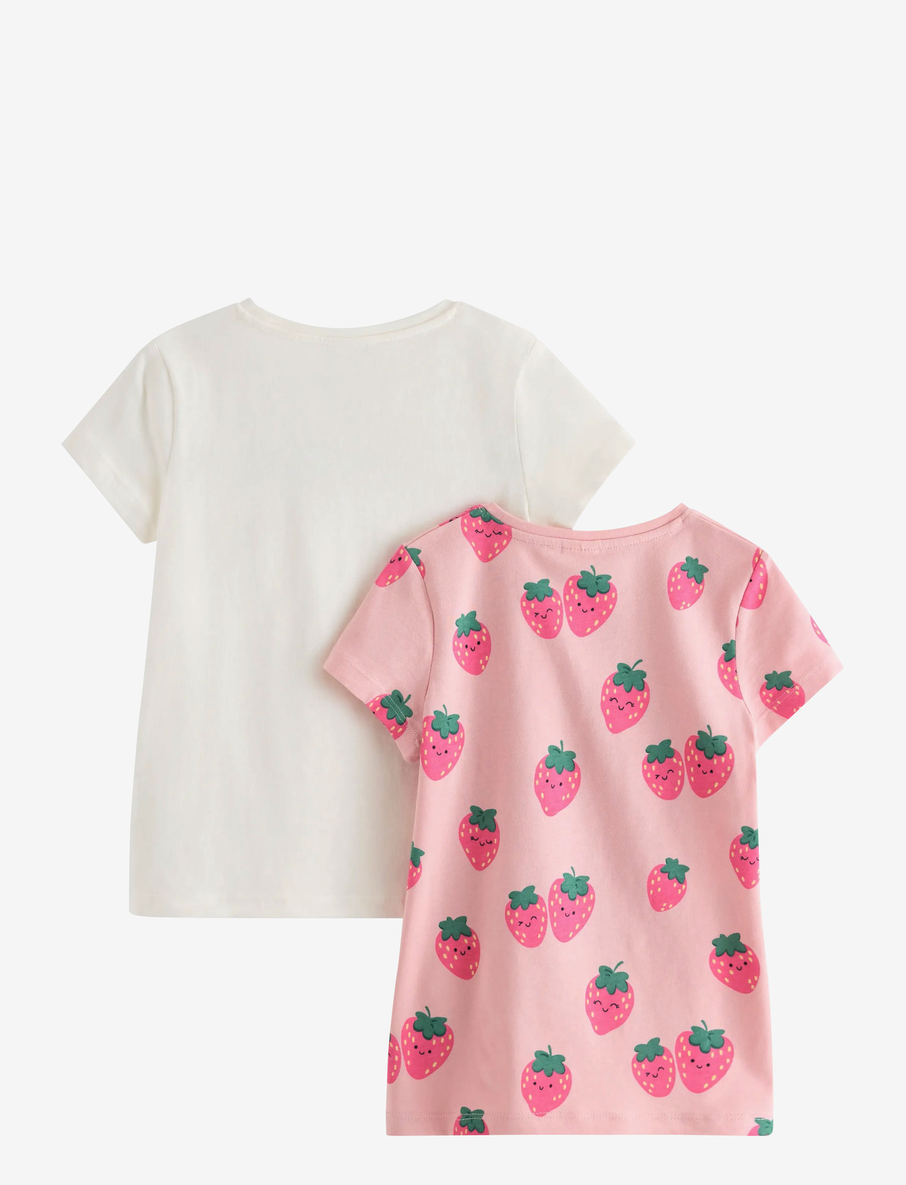 Lindex - 2-pack short-sleeved tops - kortærmede t-shirts - light pink - 2