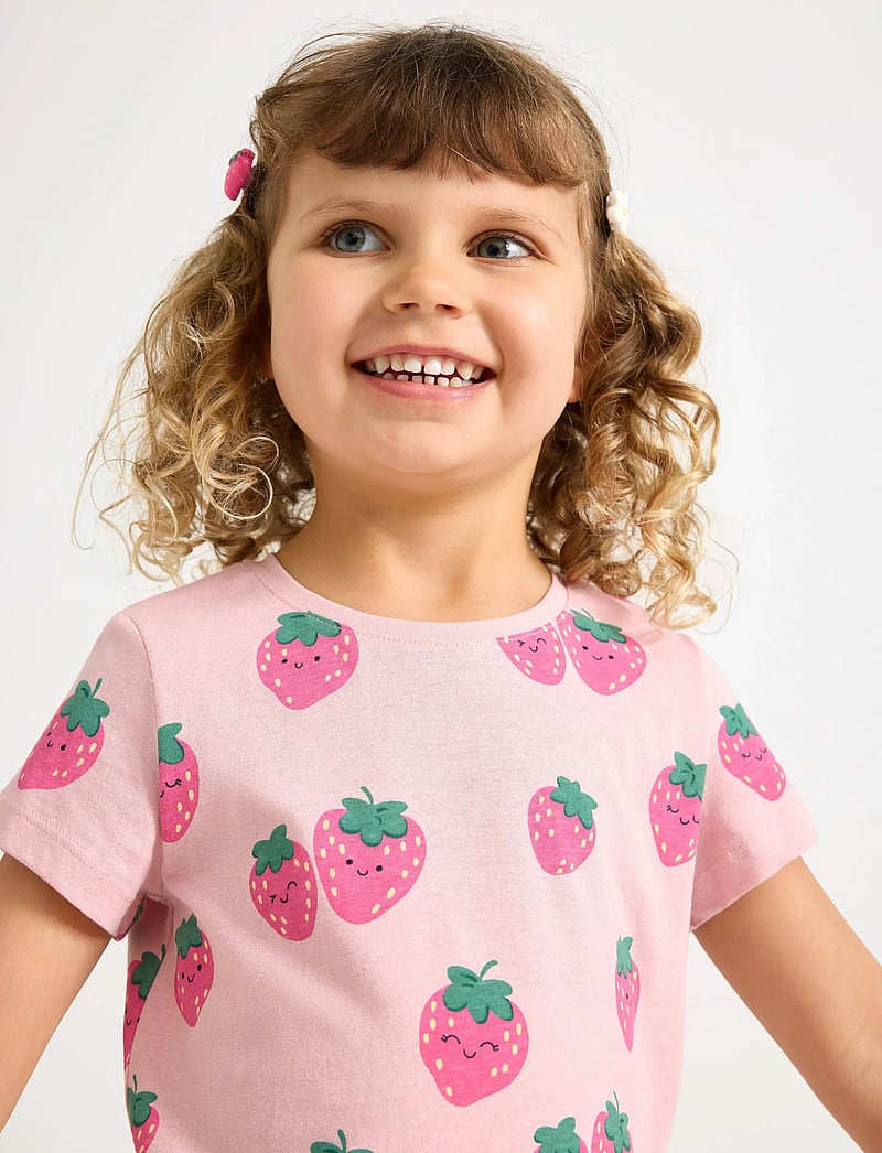 Lindex - 2-pack short-sleeved tops - lühikeste varrukatega t-särgid - light pink - 4