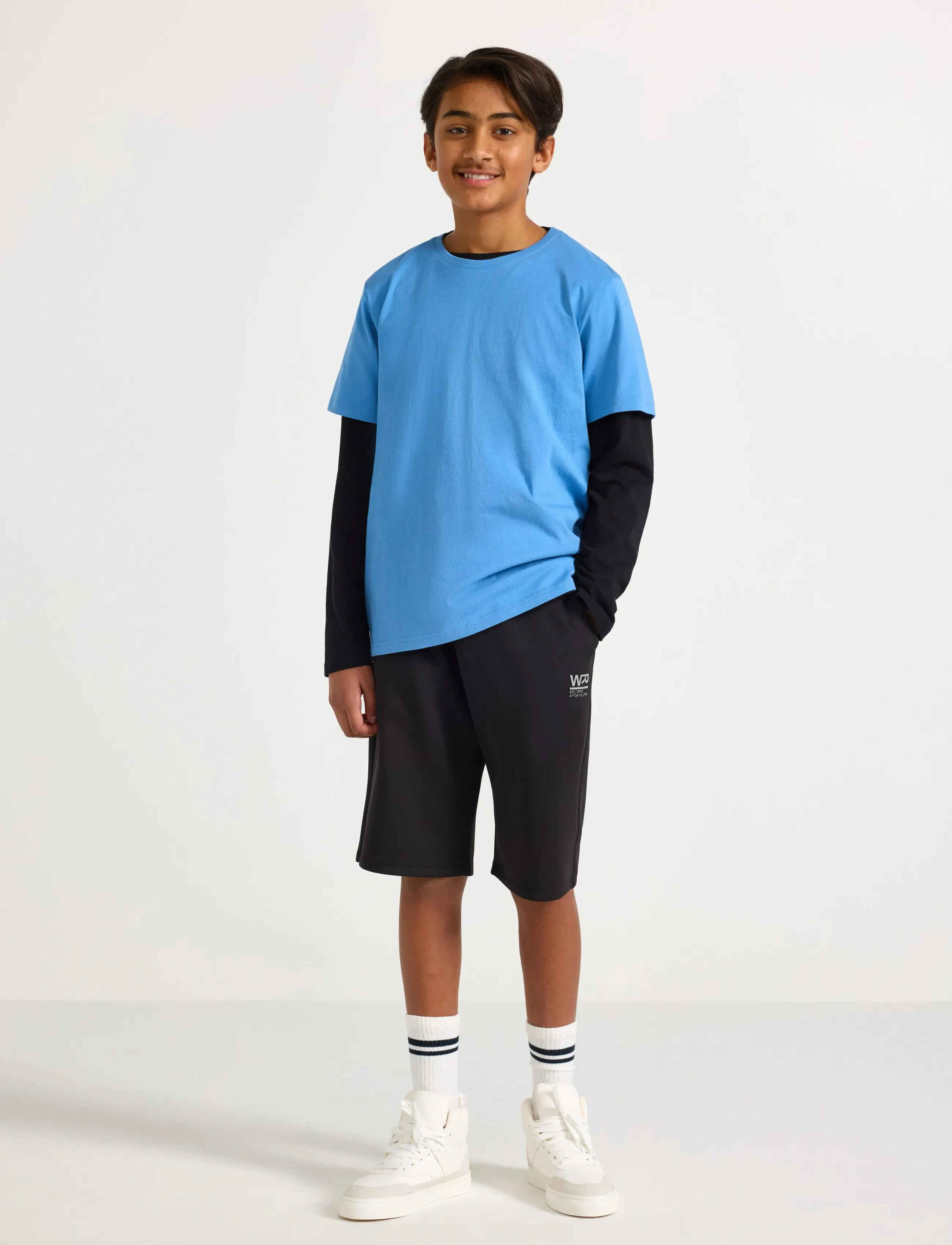 Lindex Shorts, Børn, Sweatshorts, Sort, Str: 128