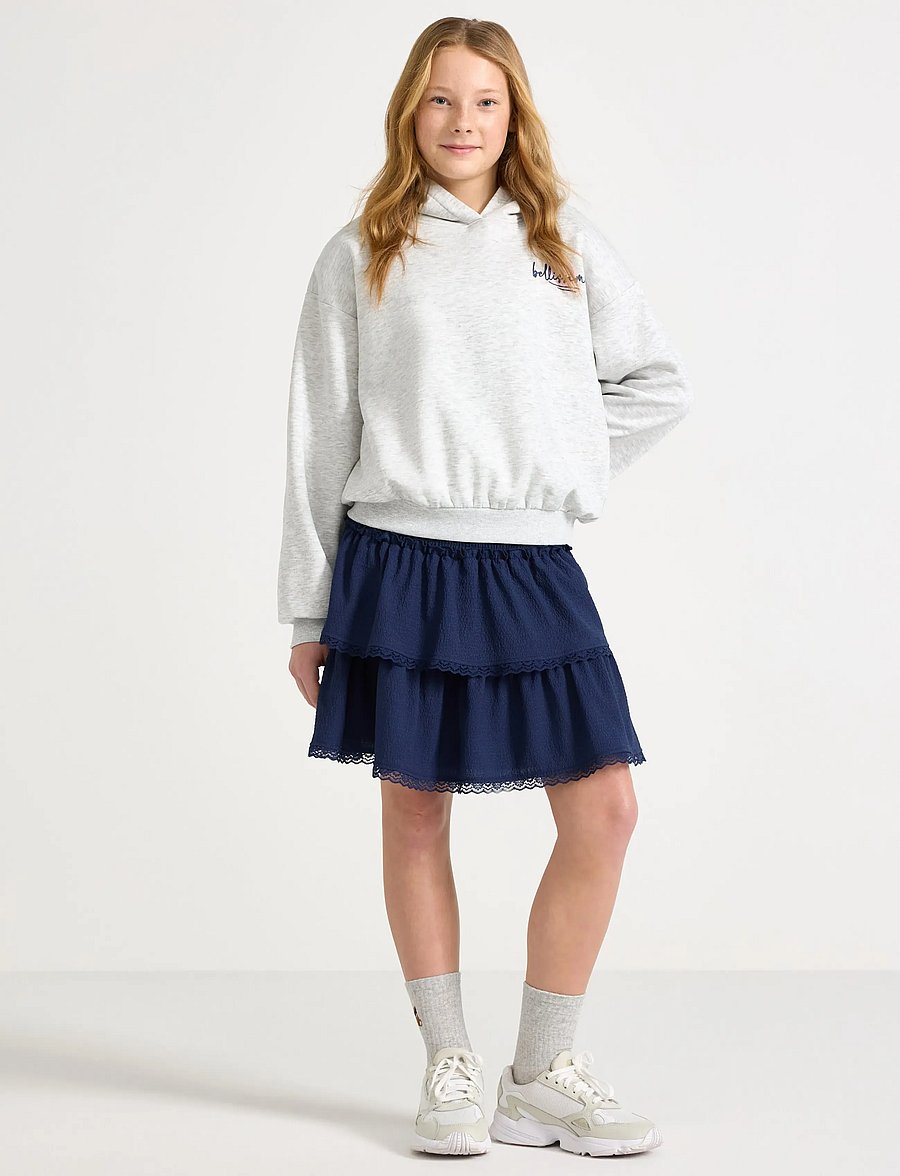 Lindex - Skirt with flounces - korte nederdele - dark blue - 0