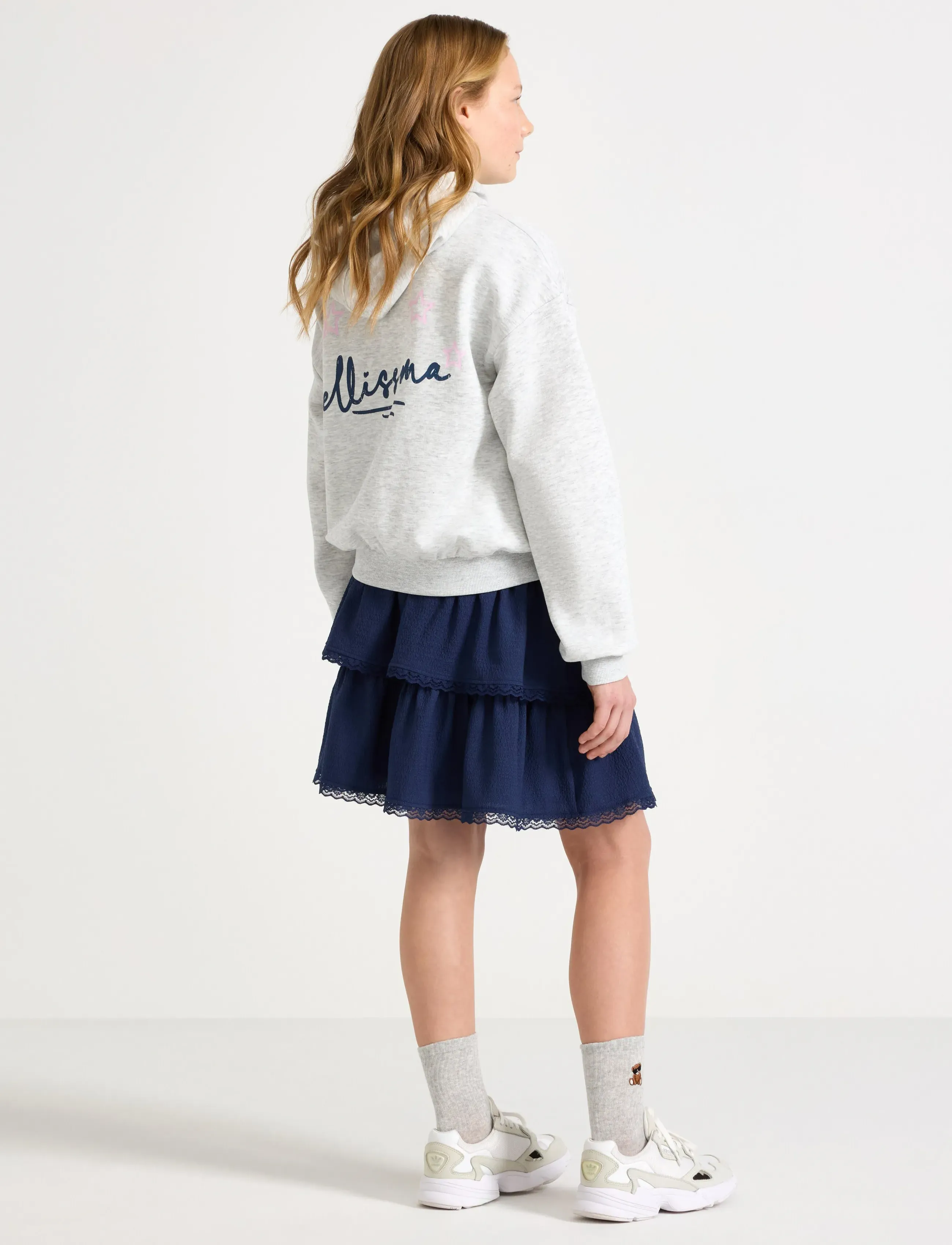 Lindex - Skirt with flounces - nederdele - dark blue - 3