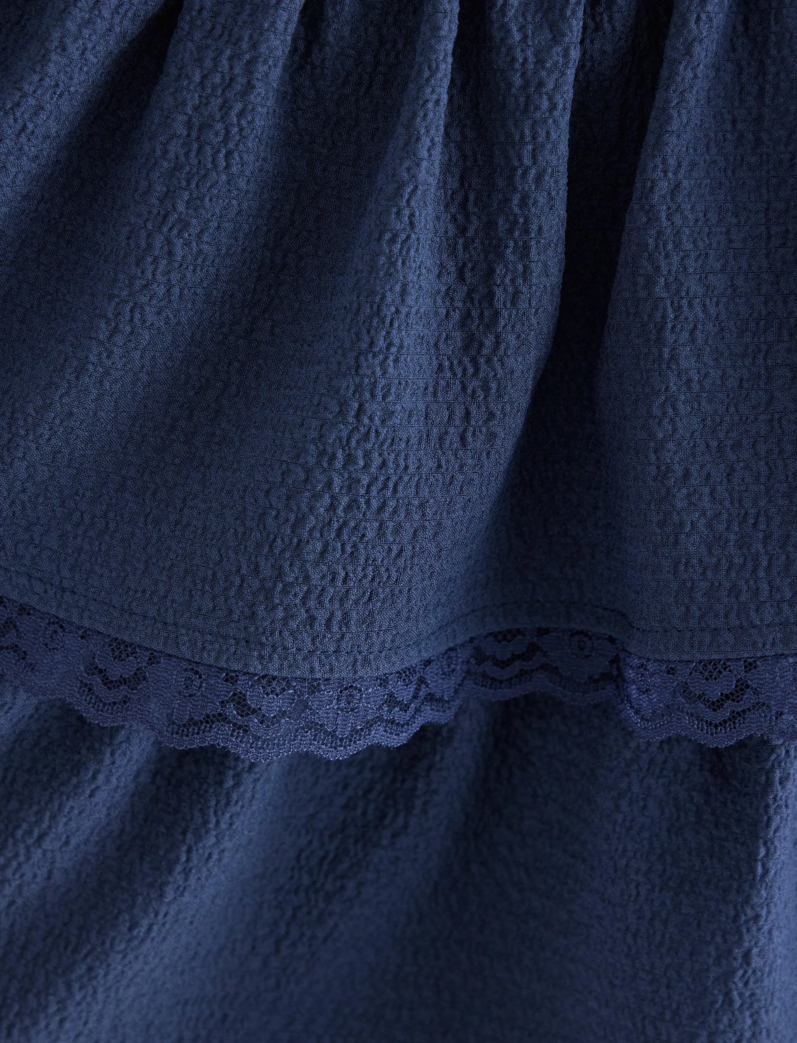 Lindex - Skirt with flounces - nederdele - dark blue - 5