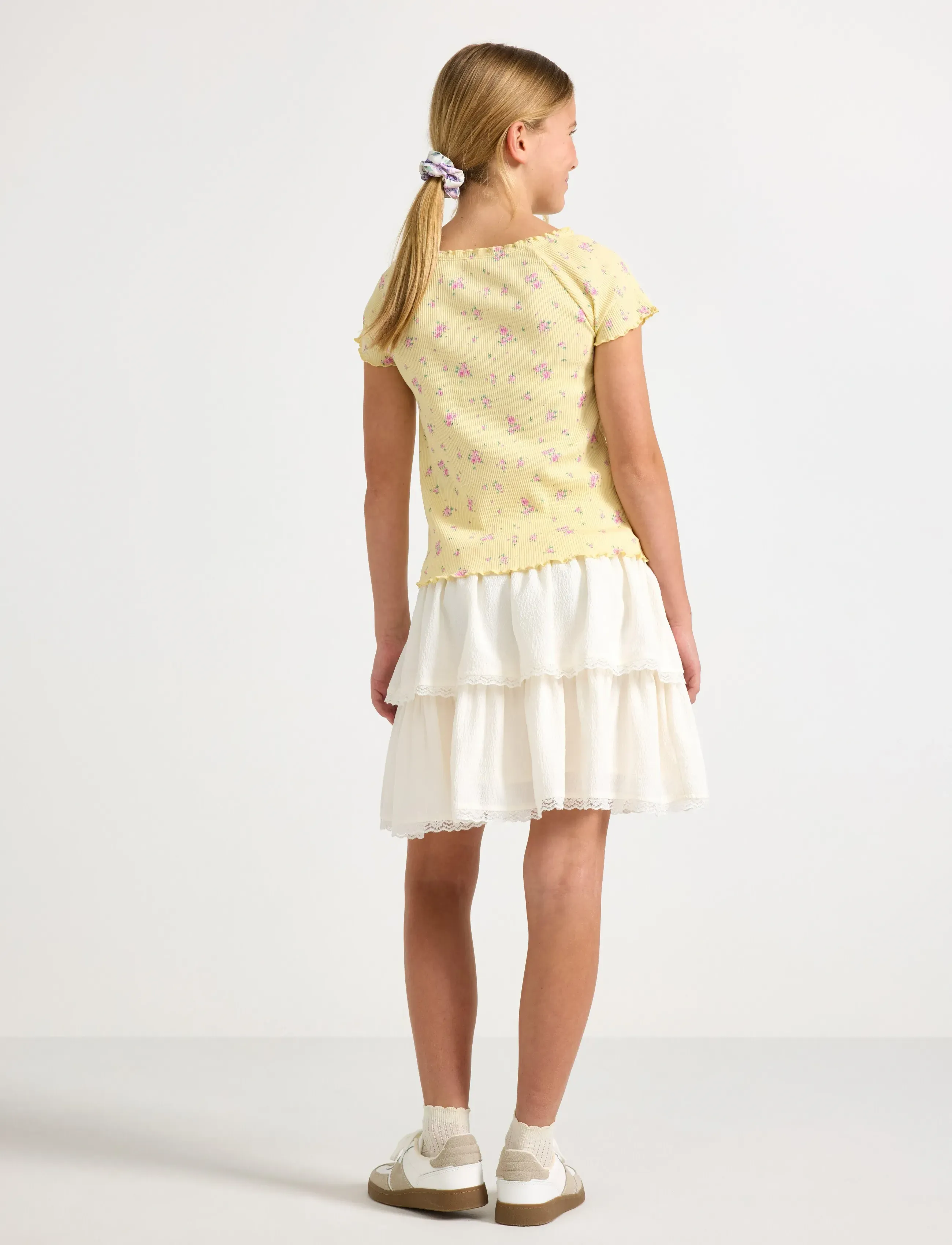 Lindex - Skirt with flounces - nederdele - off white - 3