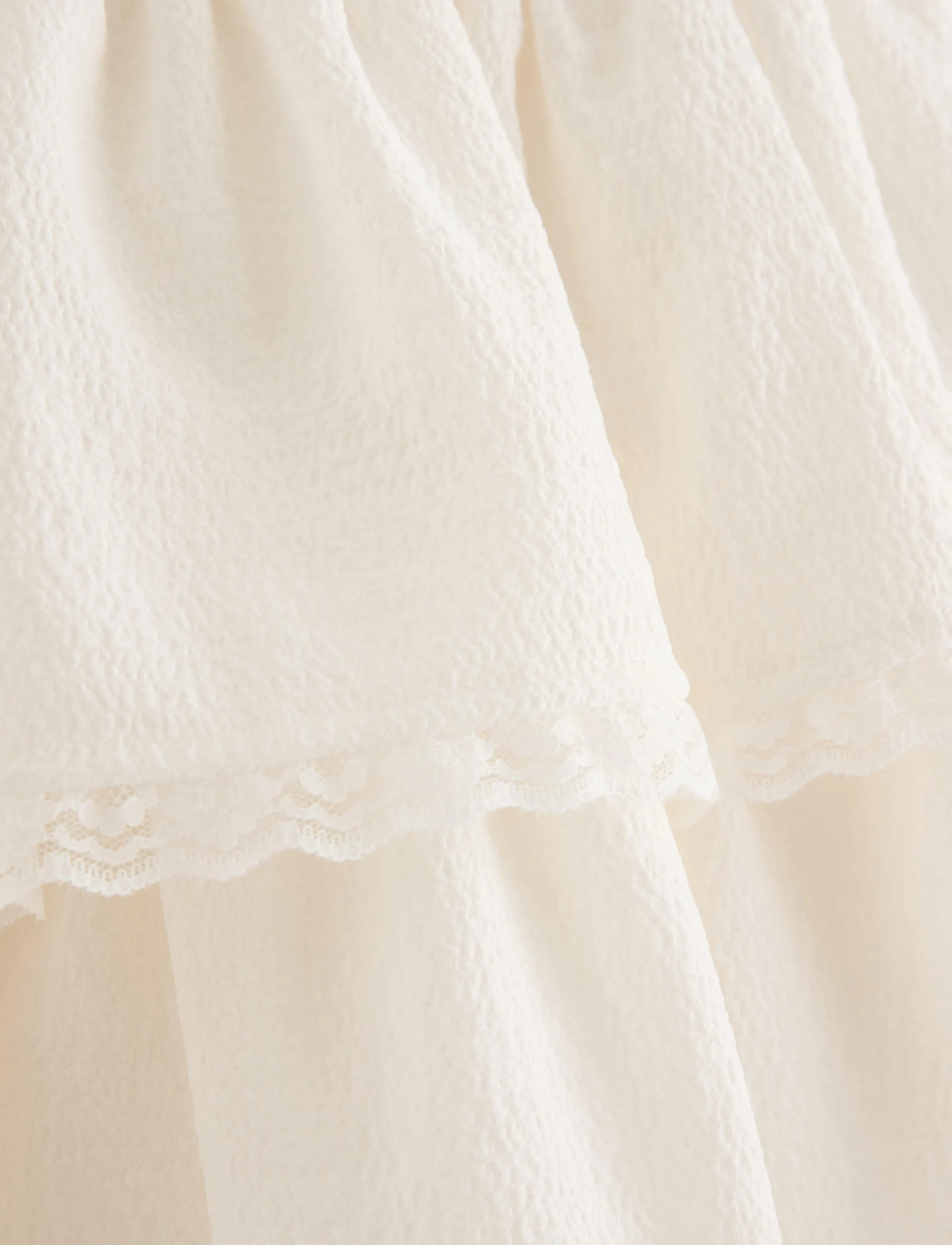 Lindex - Skirt with flounces - nederdele - off white - 5