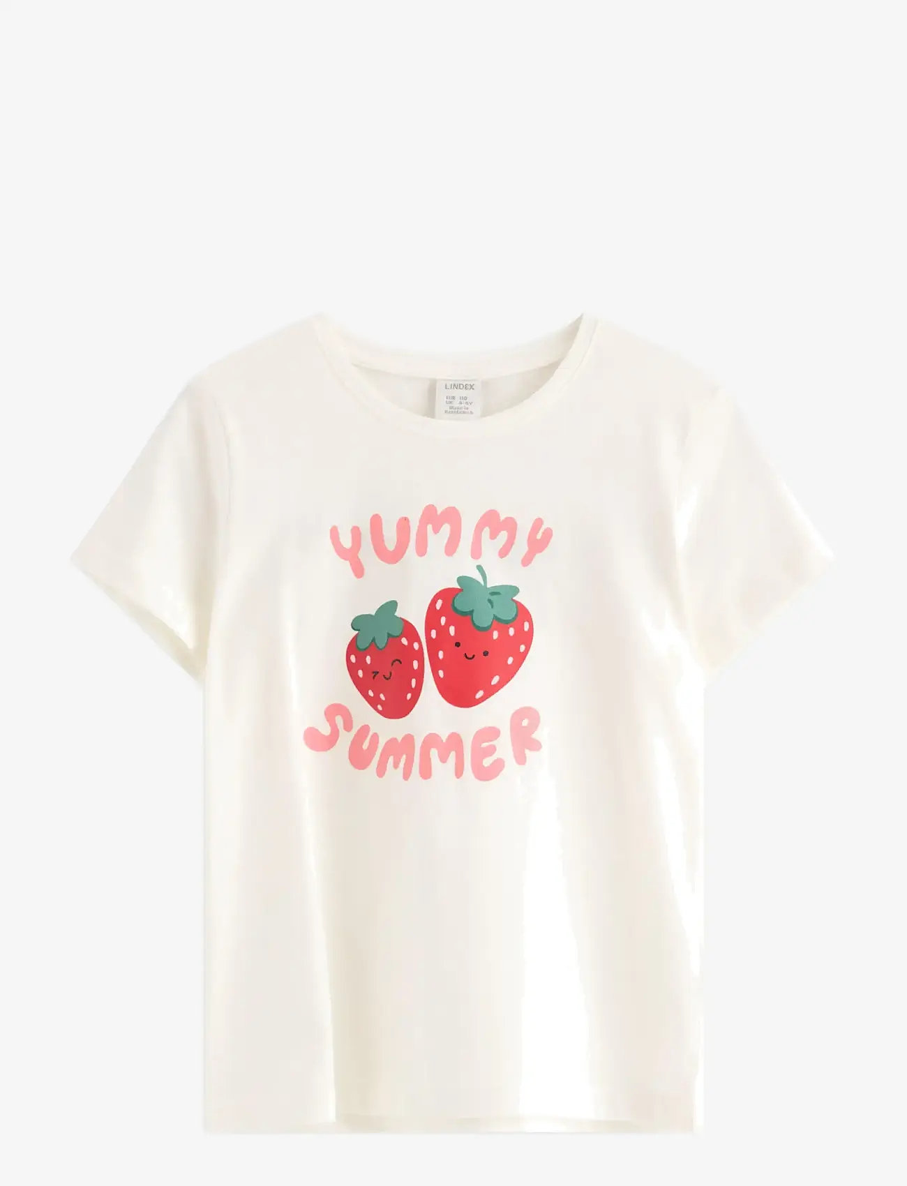 Lindex - Short-sleeved top - kortærmede t-shirts - light dusty white - 1