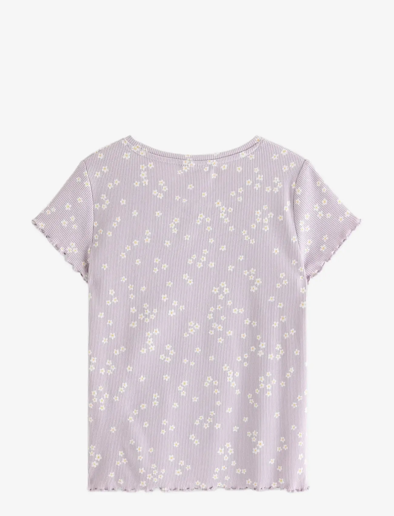 Lindex - Ribbed short-sleeved top - short-sleeved t-shirts - light dusty lilac - 2