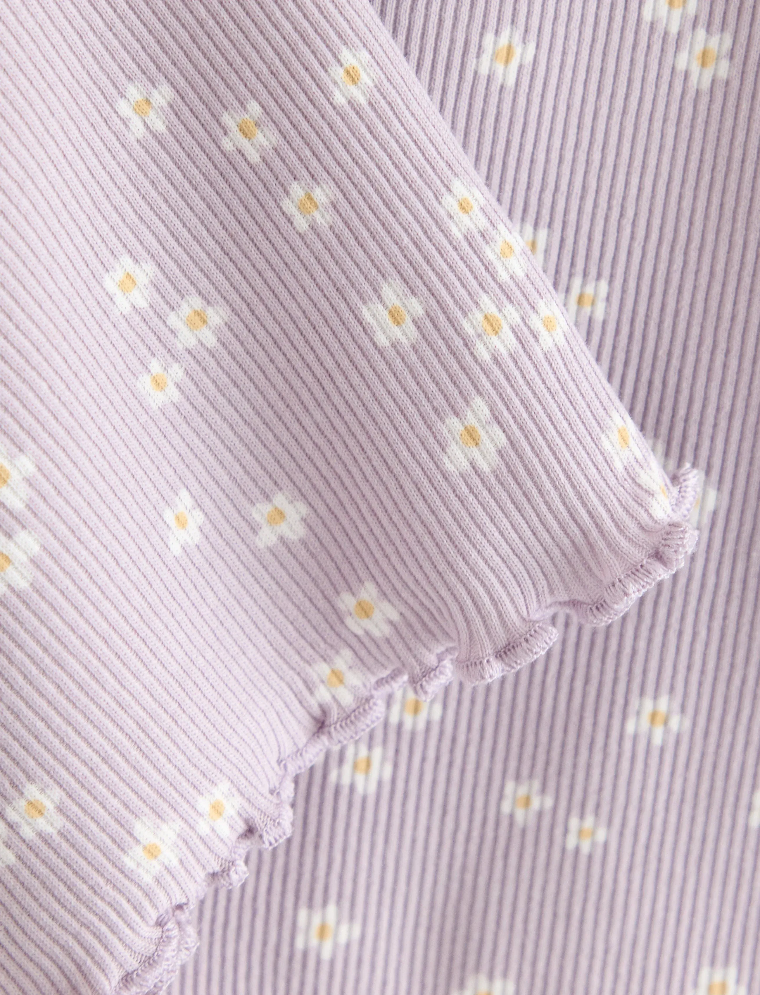 Lindex - Ribbed short-sleeved top - lühikeste varrukatega t-särgid - light dusty lilac - 5
