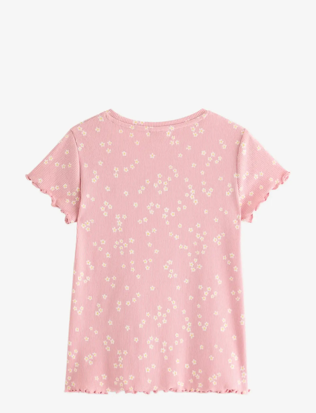 Lindex - Ribbed short-sleeved top - short-sleeved t-shirts - light pink - 2