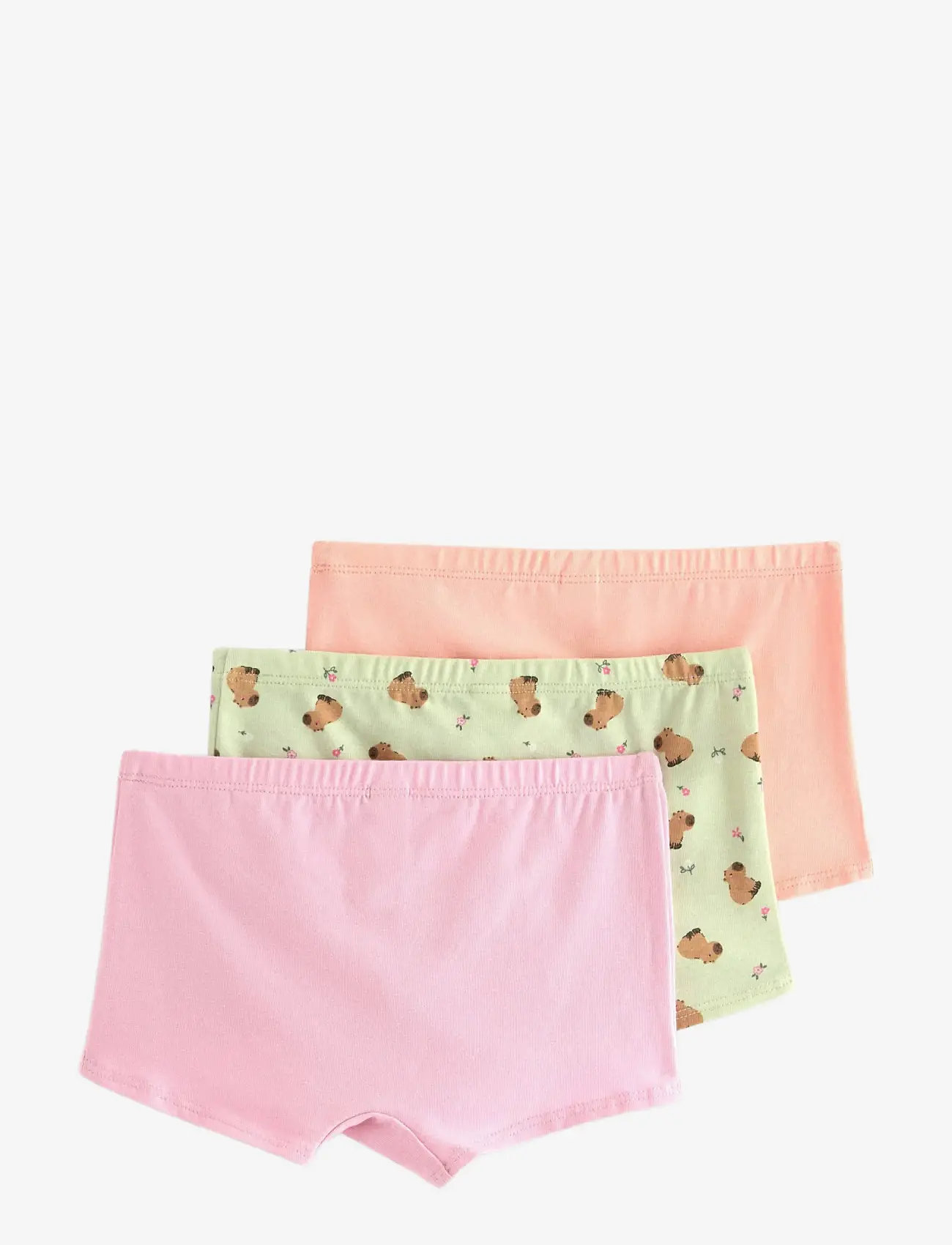Lindex - 3-pack boxer briefs with capybara motif - trusser - light dusty green - 1