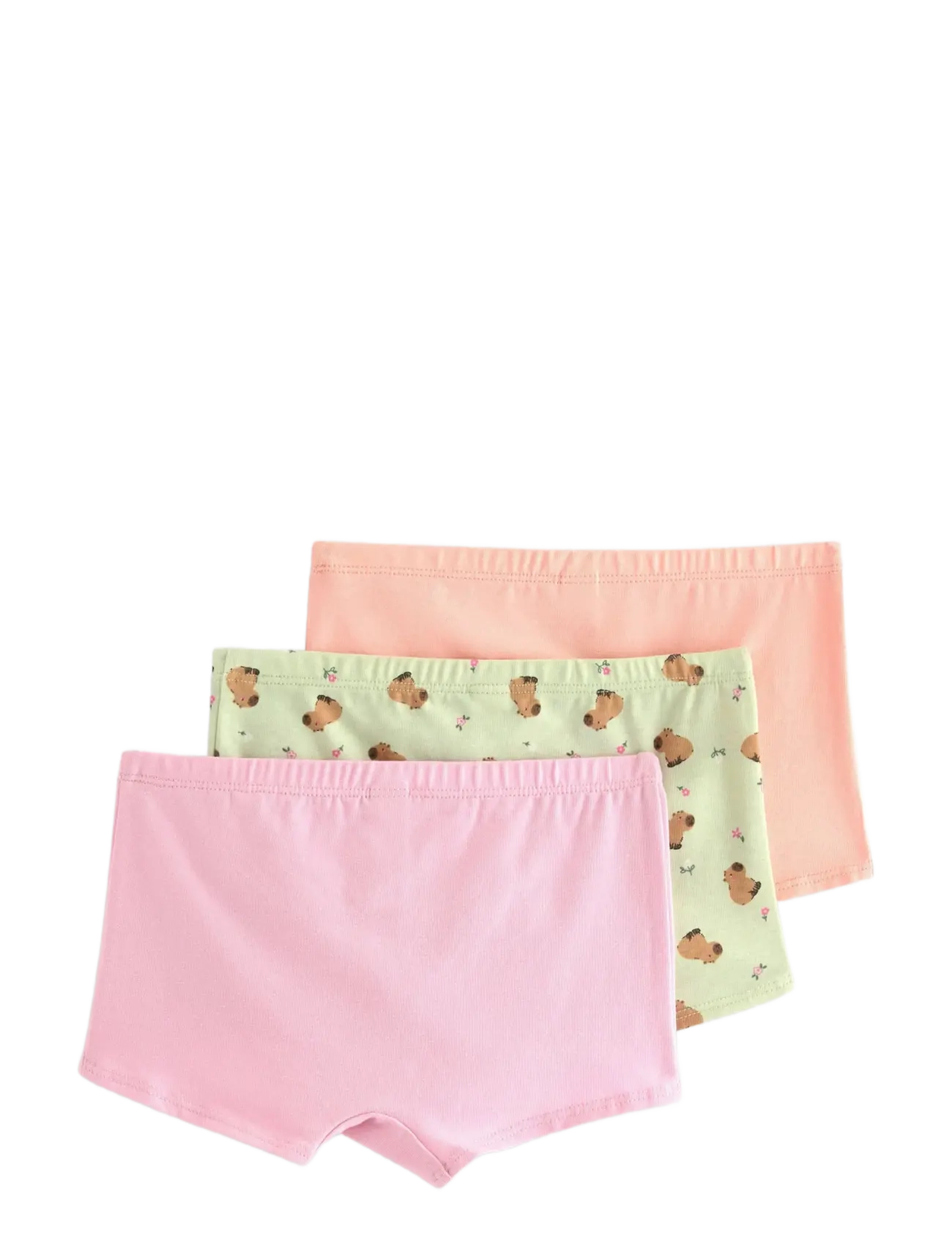Lindex - 3-pack boxer briefs with capybara motif - kelnaitės - light dusty green - 1