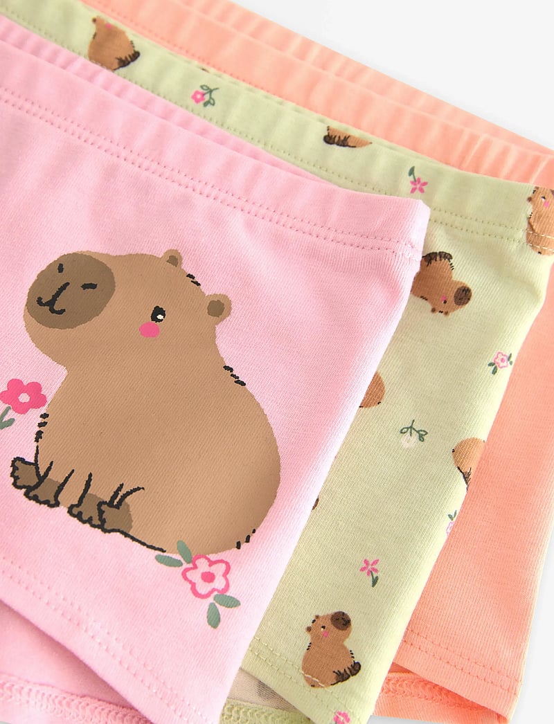 Lindex - 3-pack boxer briefs with capybara motif - trusser - light dusty green - 2