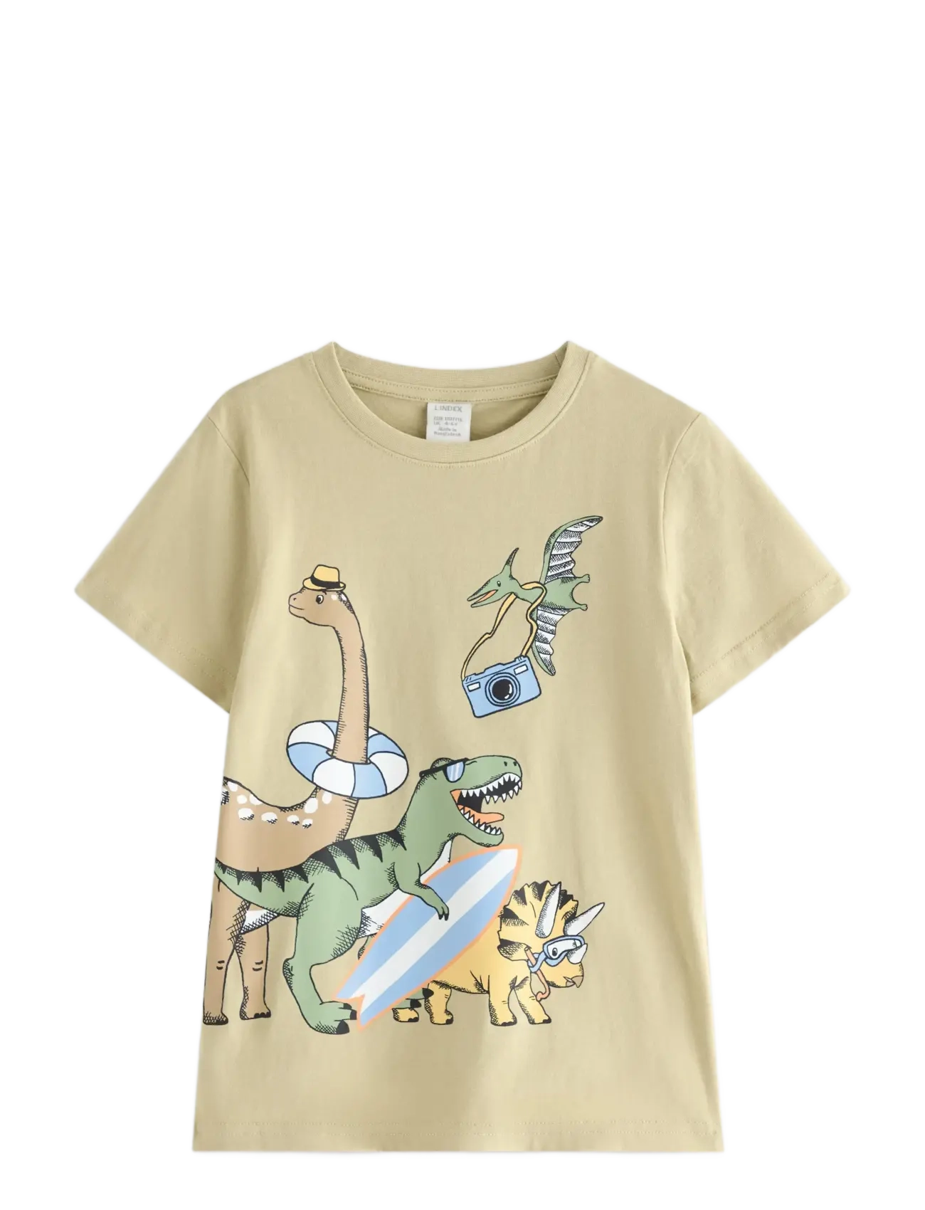 LINDEX Kurzärmelig Oberteil Khaki - 122/128 - Kinder