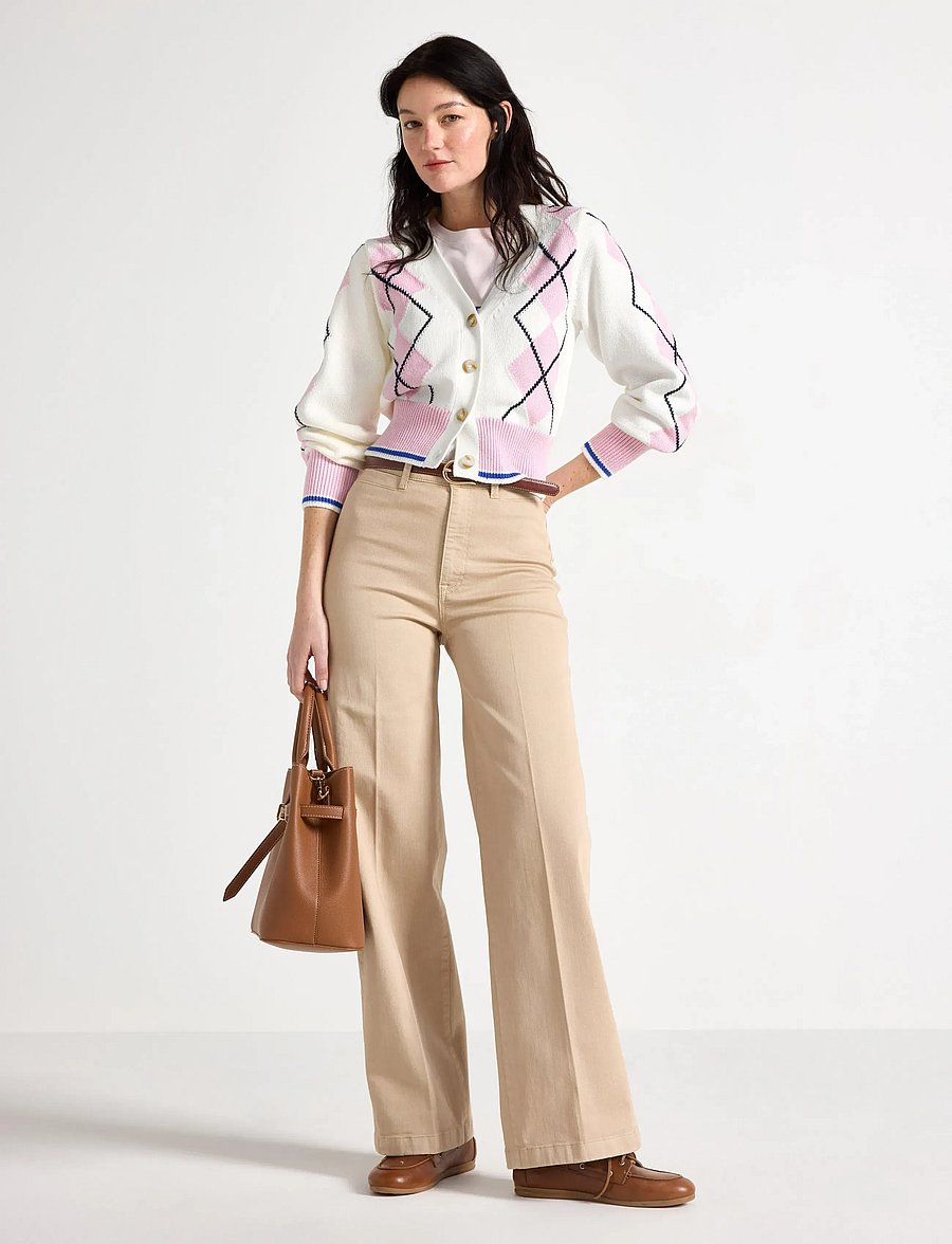 Lindex - Trousers Colette - hosen mit weitem bein - beige - 0
