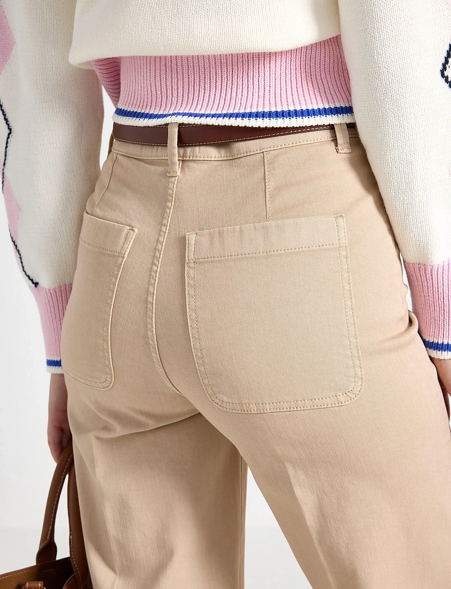 Lindex - Trousers Colette - hosen mit weitem bein - beige - 5