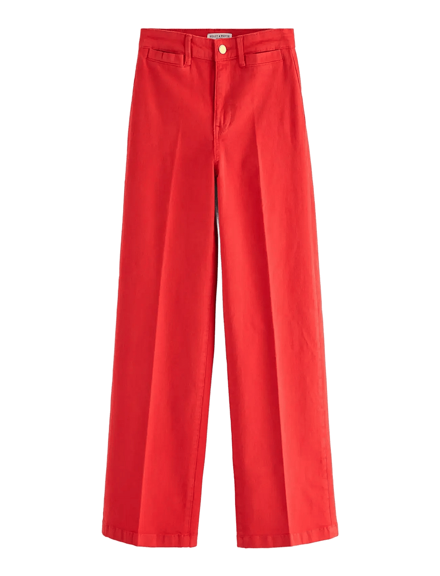Lindex - Wide trousers - laia säärega püksid - light dusty red - 1