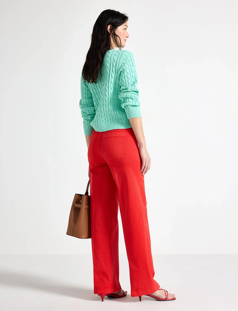 Lindex - Wide trousers - laia säärega püksid - light dusty red - 3