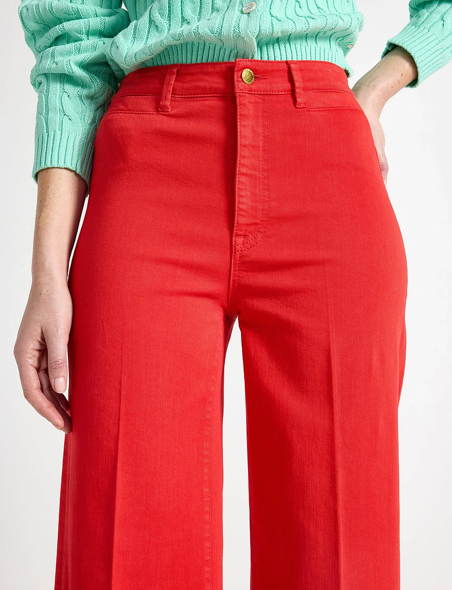 Lindex - Wide trousers - laia säärega püksid - light dusty red - 4
