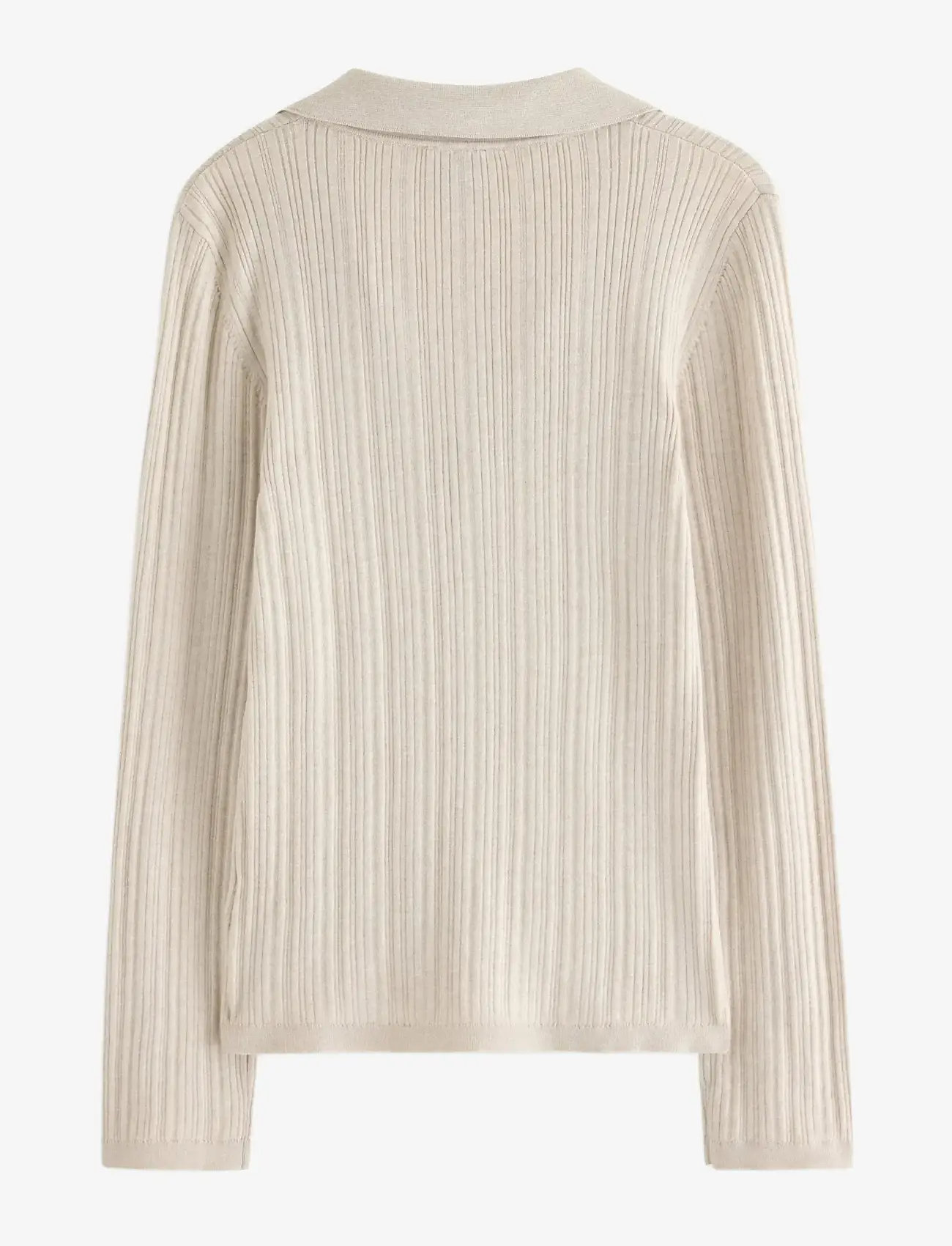 Lindex - Ribbed cardigan - cardigans - light beige - 2