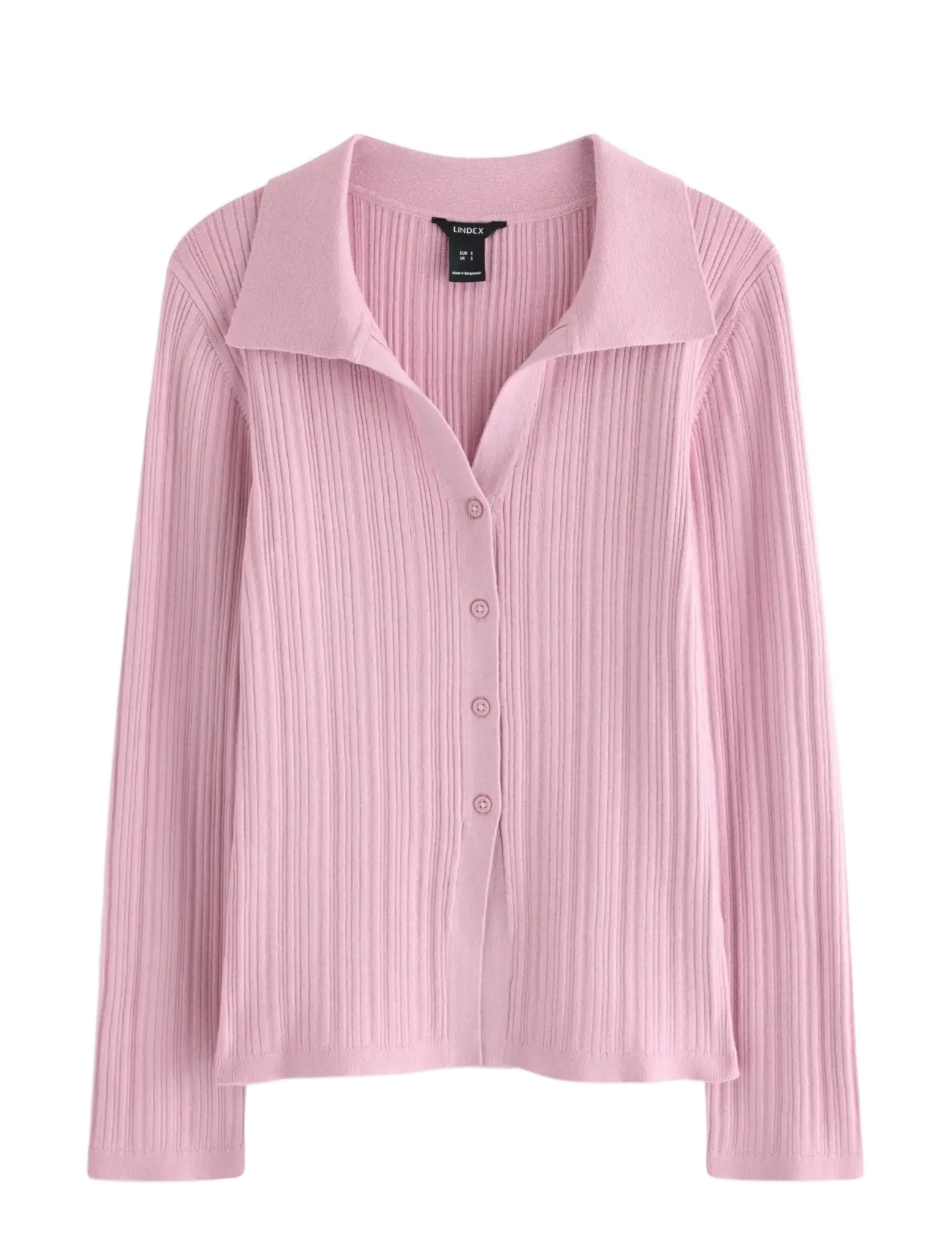 LINDEX Ribbed Cardigan Pink - XL - Damen