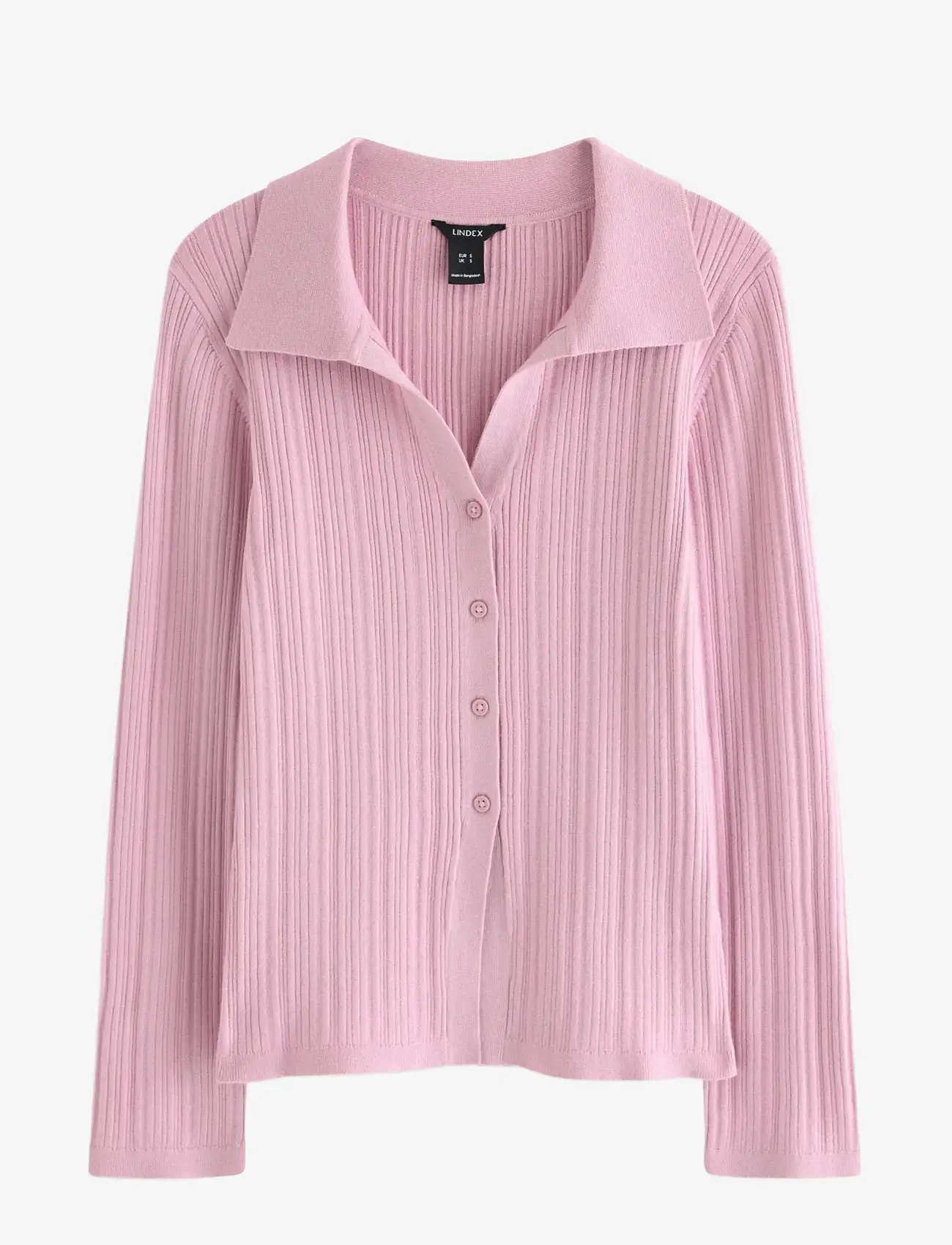 Lindex - Ribbed cardigan - koftor - light dusty pink - 1