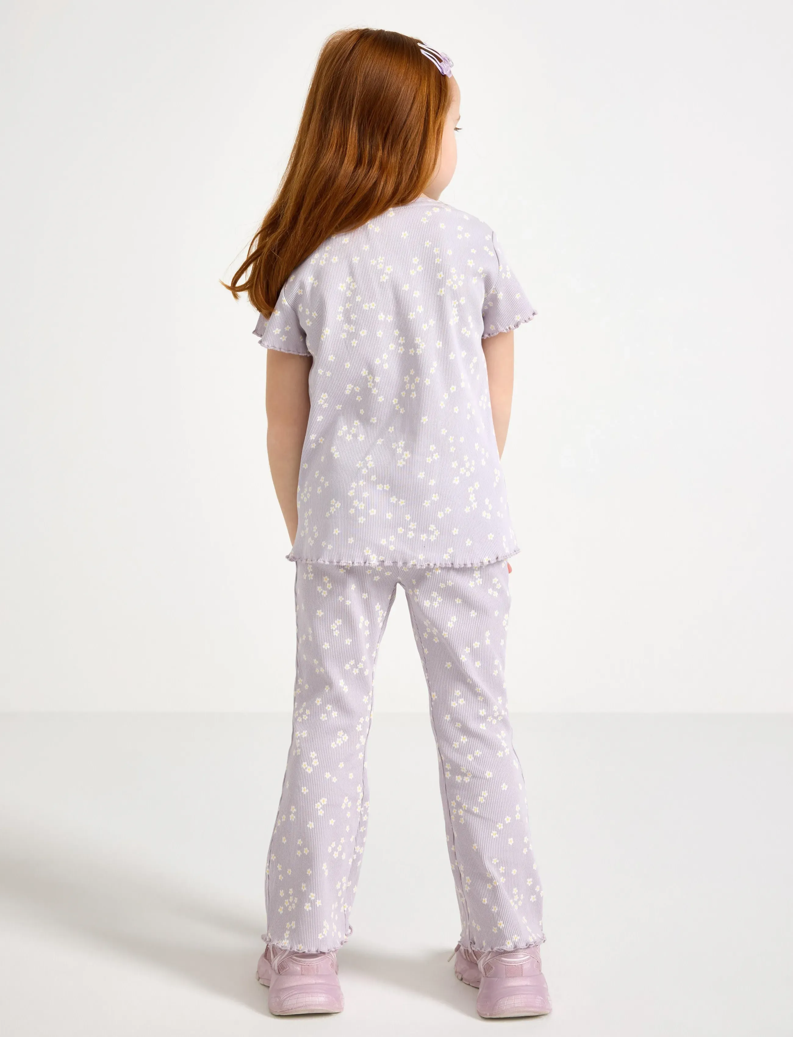Lindex - Ribbed leggings - leggings - light dusty lilac - 3
